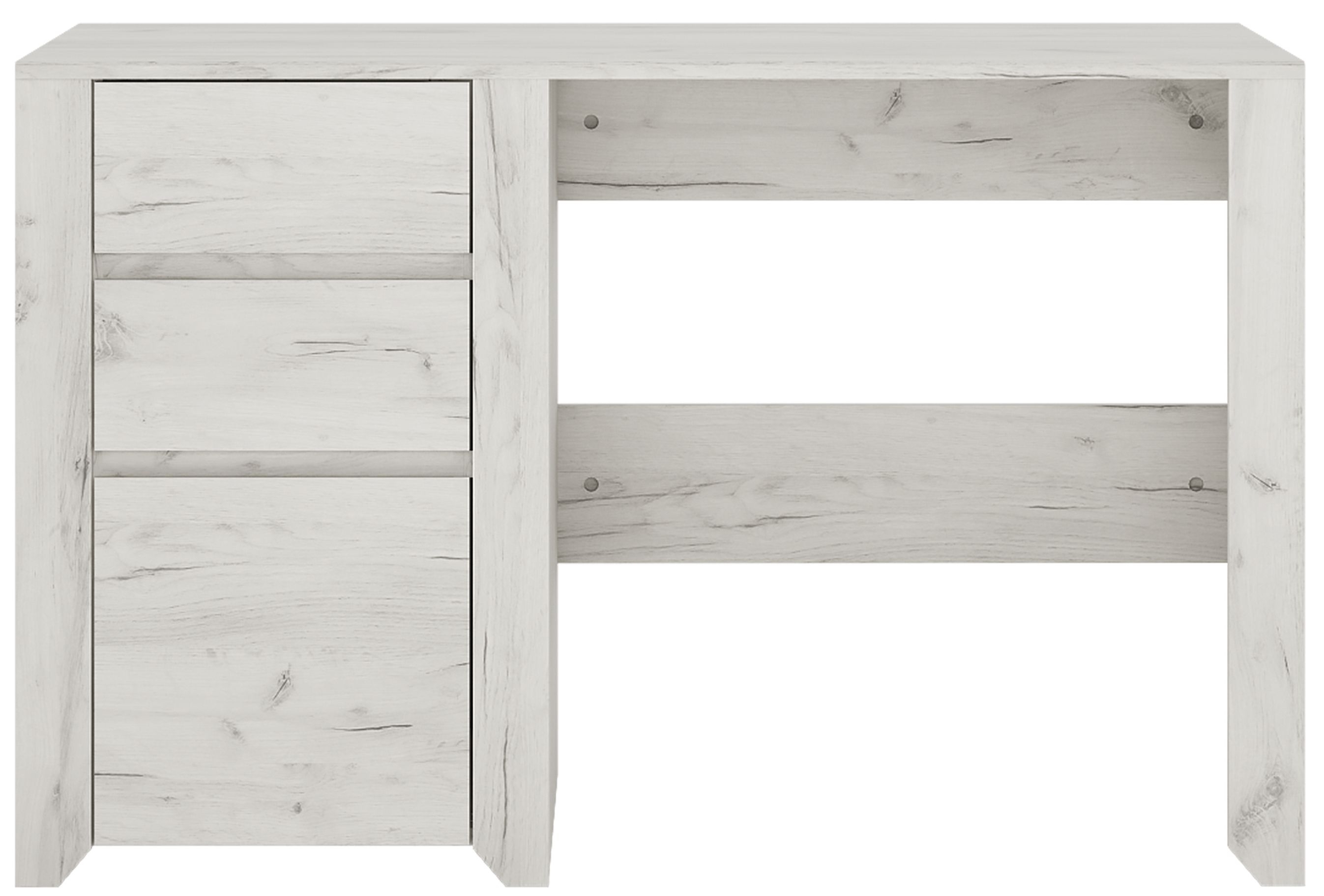Angel White 3 Drawer Desk