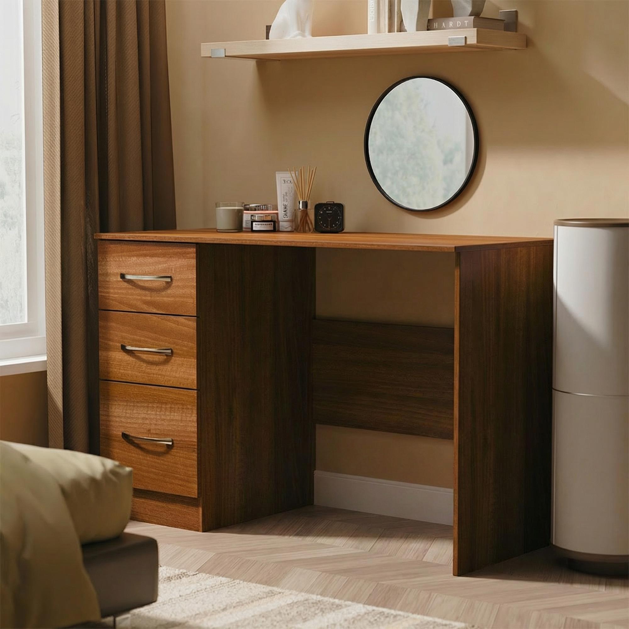 Avon Desk - 3 Drawer - Walnut