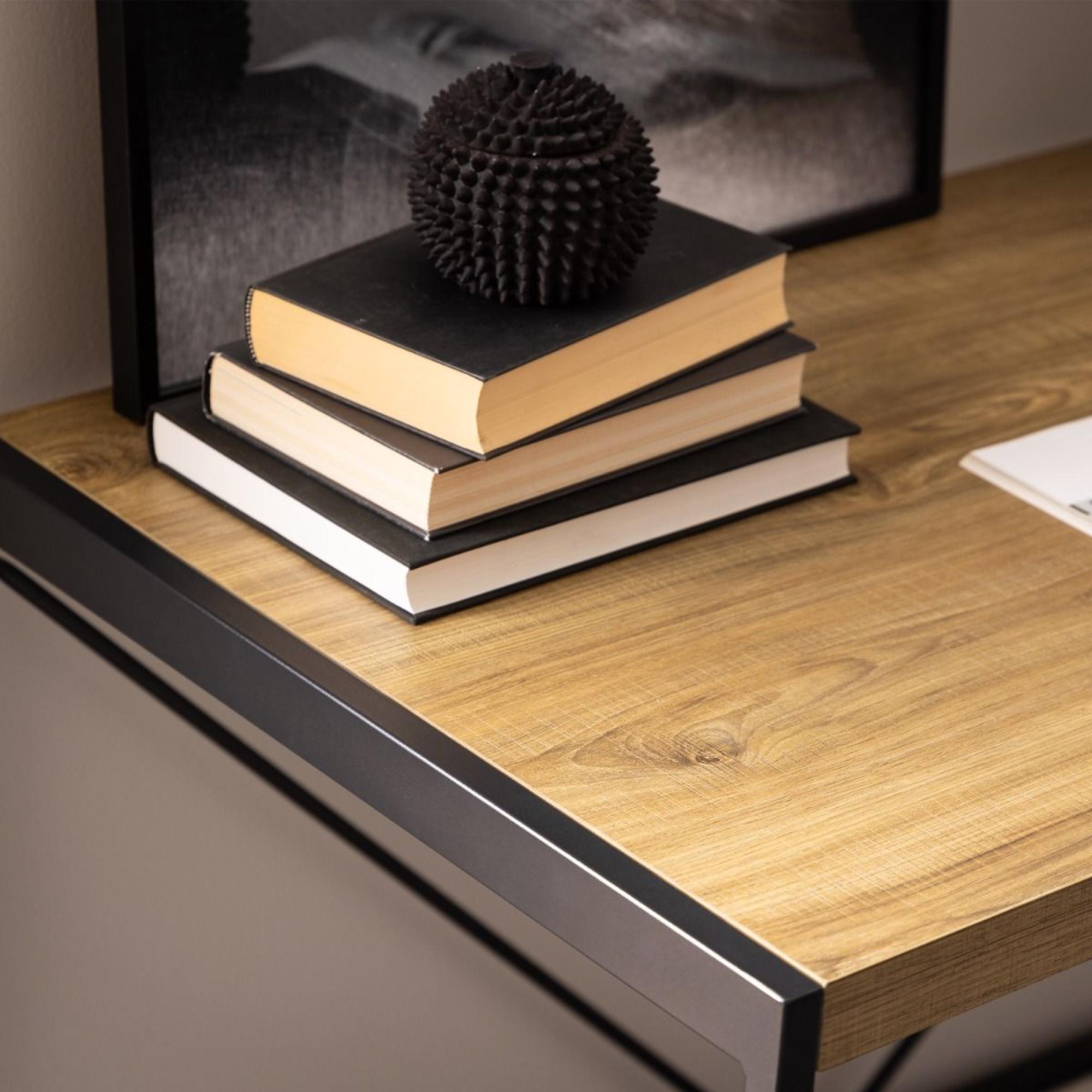 Bahamas Office Desk - Black and Oak