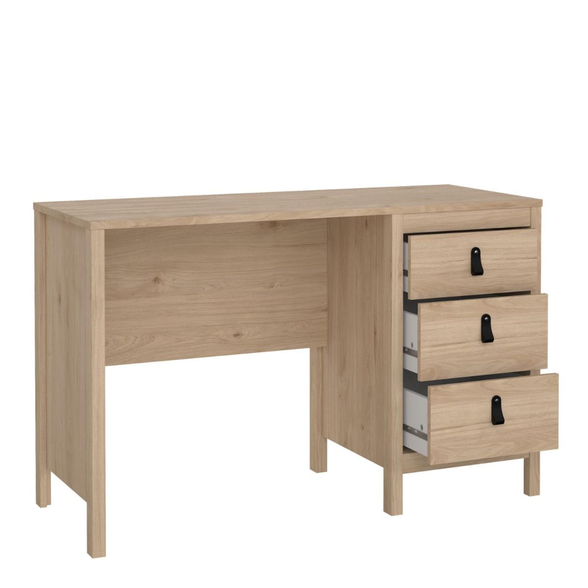 Barcelona Desk - 3 Drawer - Jackson Hickory Oak