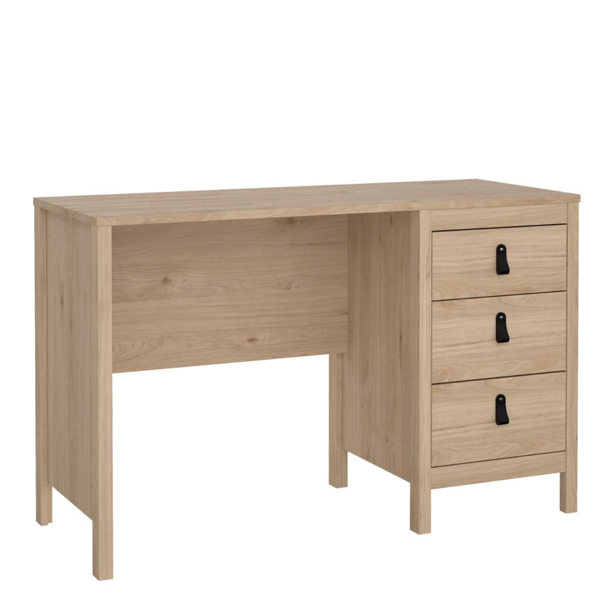 Barcelona Desk - 3 Drawer - Jackson Hickory Oak