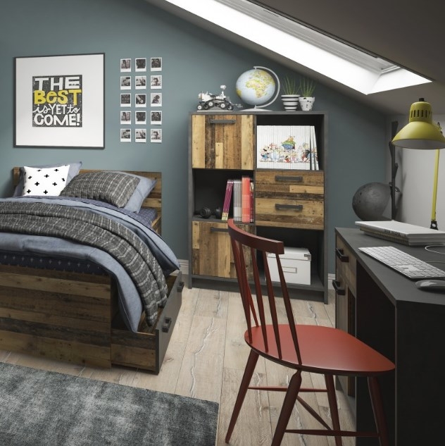 Brooklyn Desk - 1 Door - 1 Drawer - Rustic
