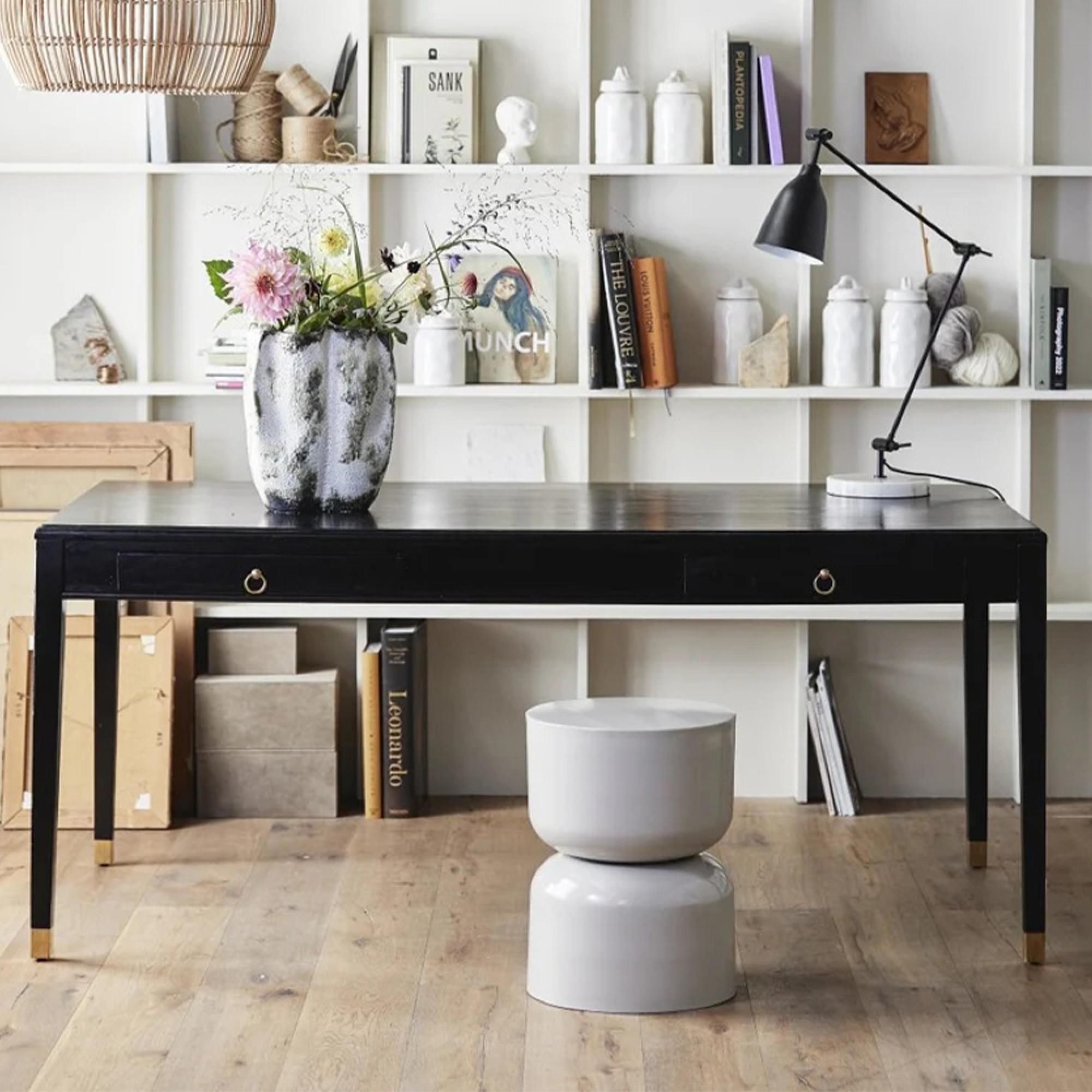 Ems Desk - Black - Mango Wood
