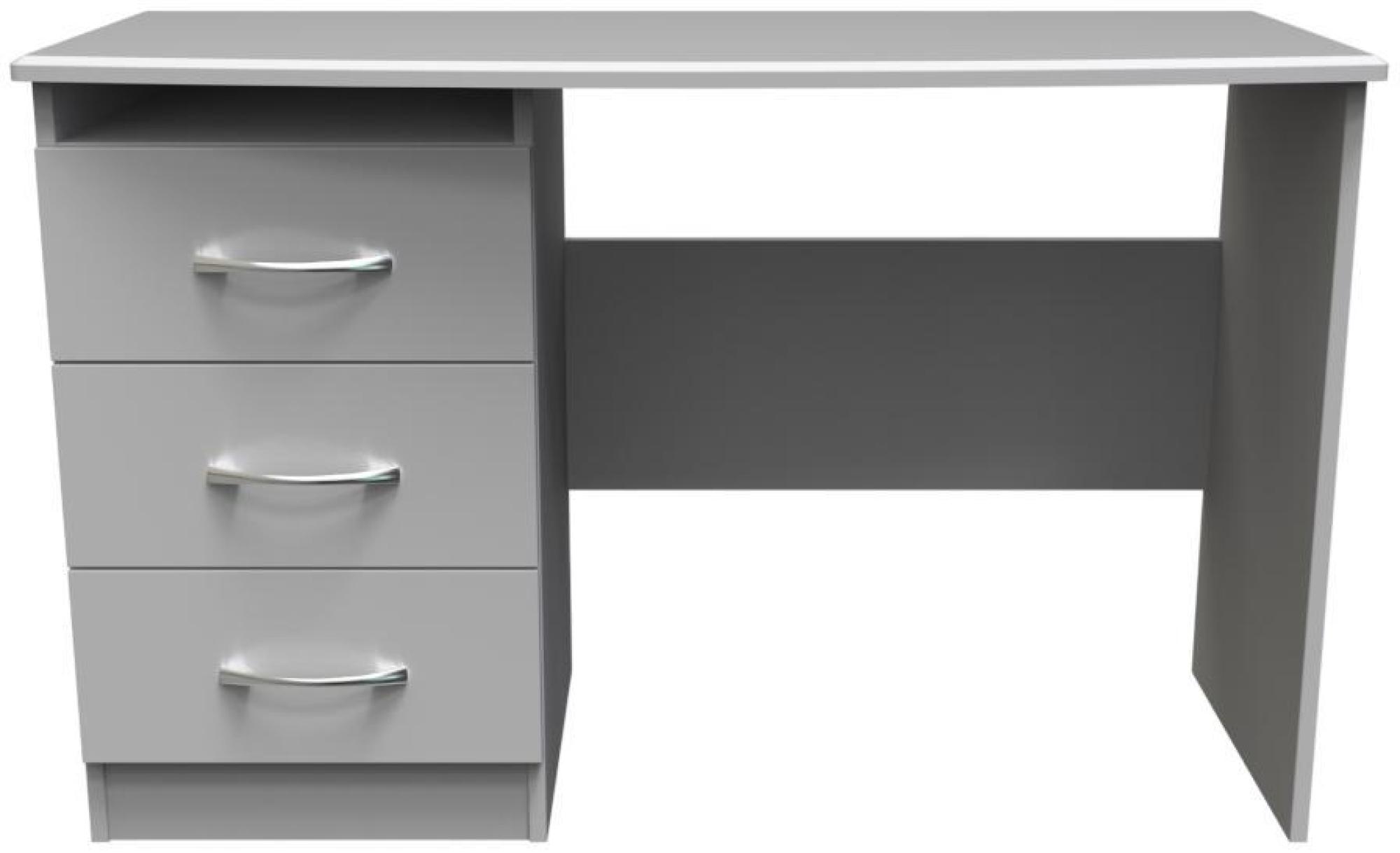 Eve Grey 3 Drawer Desk