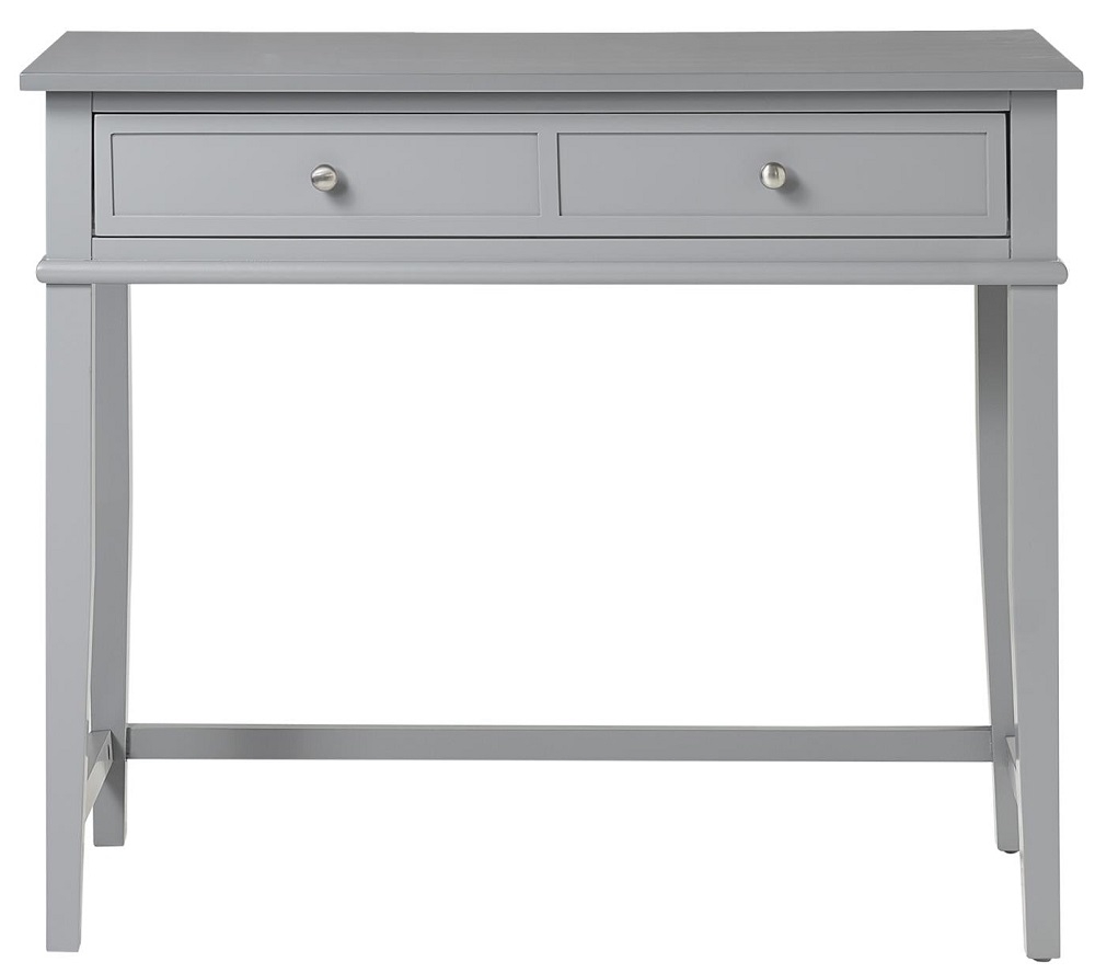 Francis Painted 2 Drawer Writing Desk in Grey - 7919815COMUK