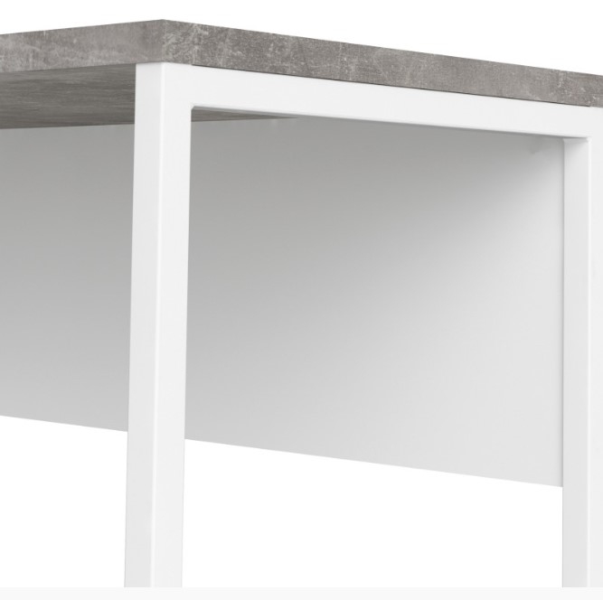 Function Plus Corner Desk - 2 Drawer - White and Grey