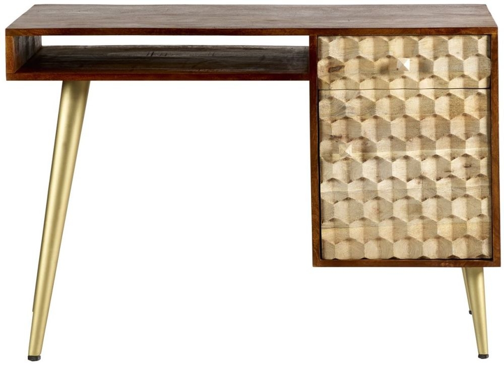 Imphal Mango Wood Geomatric Desk