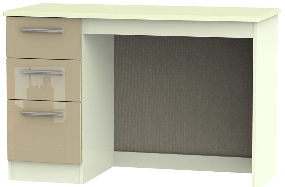 Knightsbridge Mushroom and Cream 3 Drawer Desk