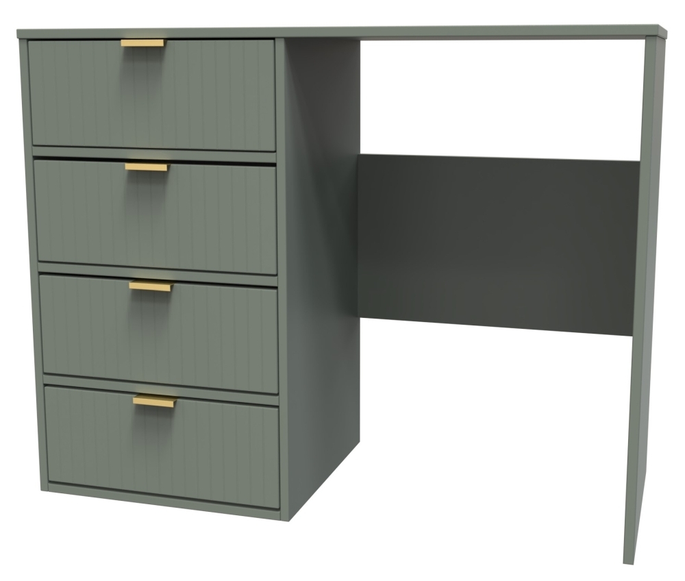 Linear Desk - 4 Drawer - Green