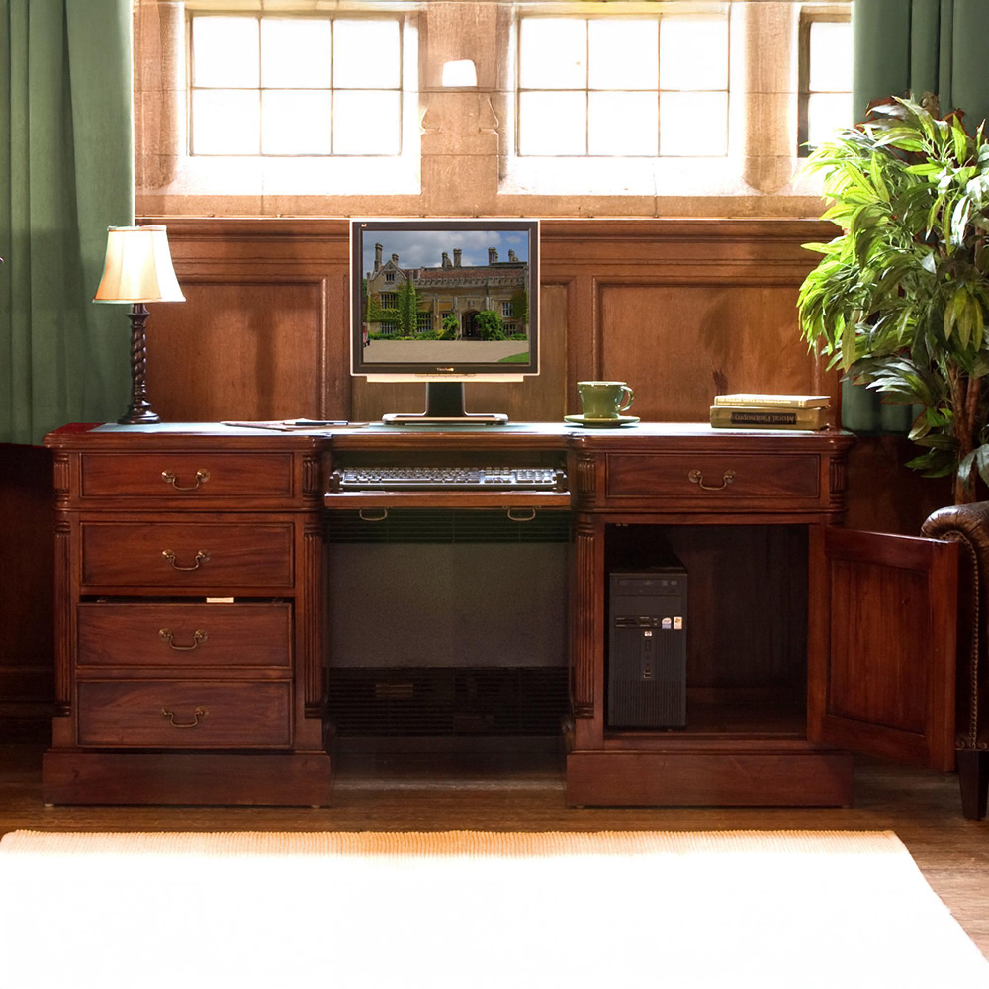 La Roque Computer Desk - 1 Door - 6 Drawer
