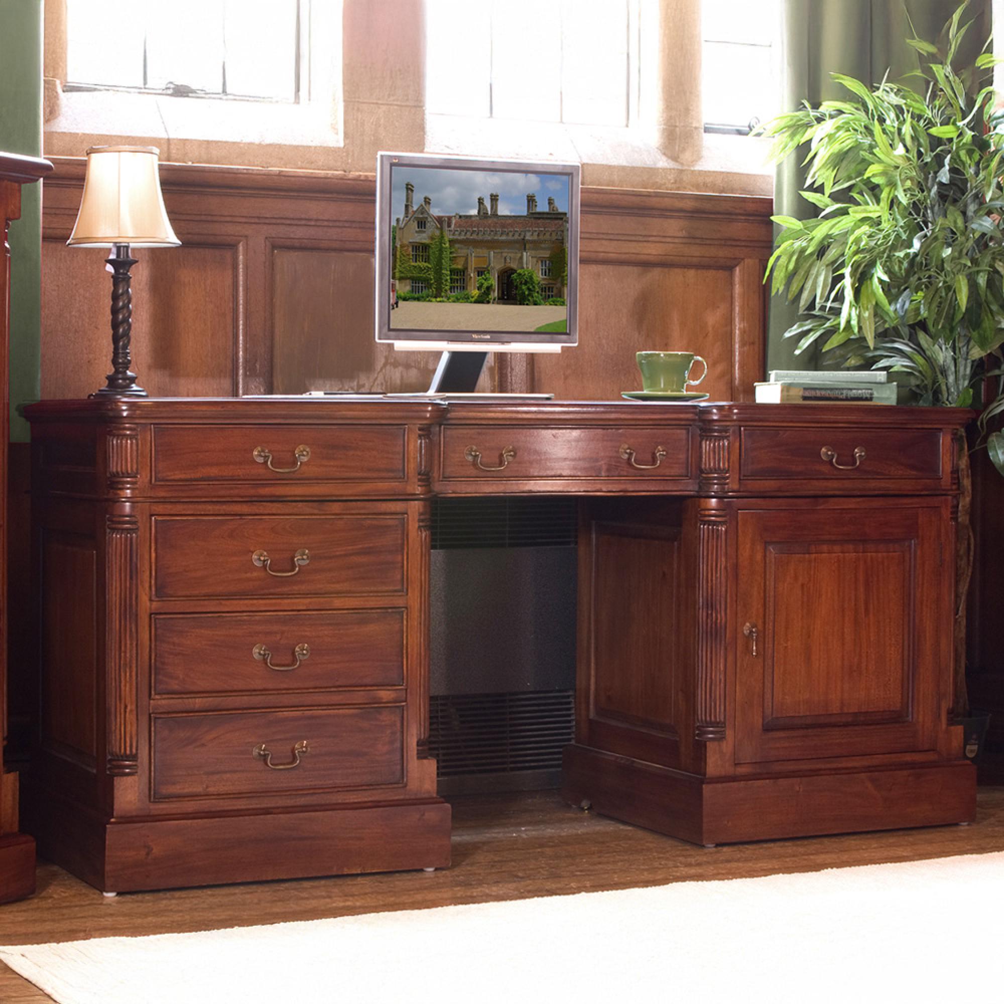 La Roque Computer Desk - 1 Door - 6 Drawer