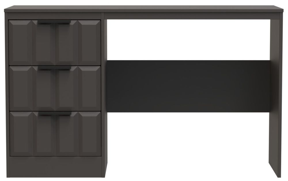 New York Graphite 3 Drawer Desk