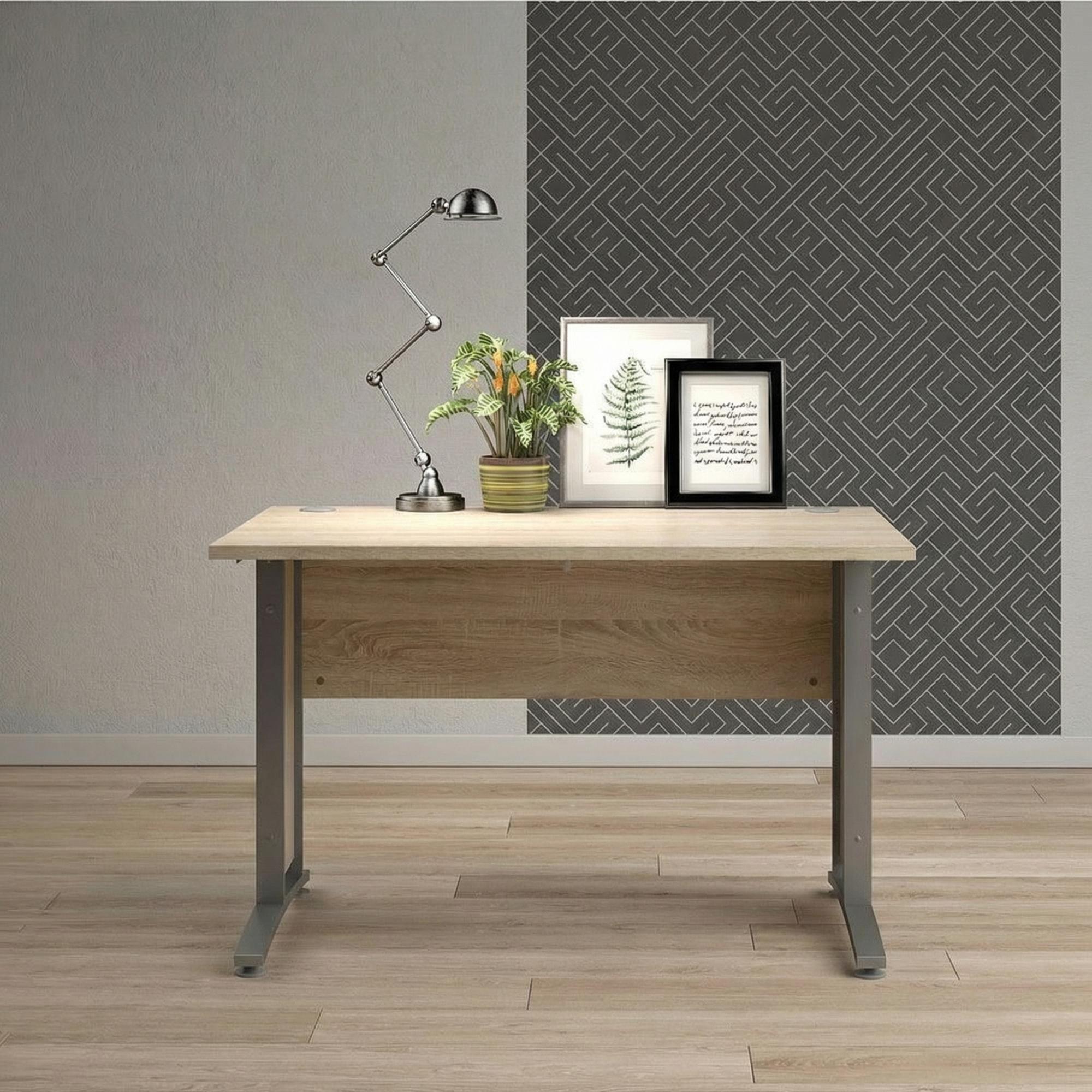 Prima Desk - 120cm - Oak and Grey