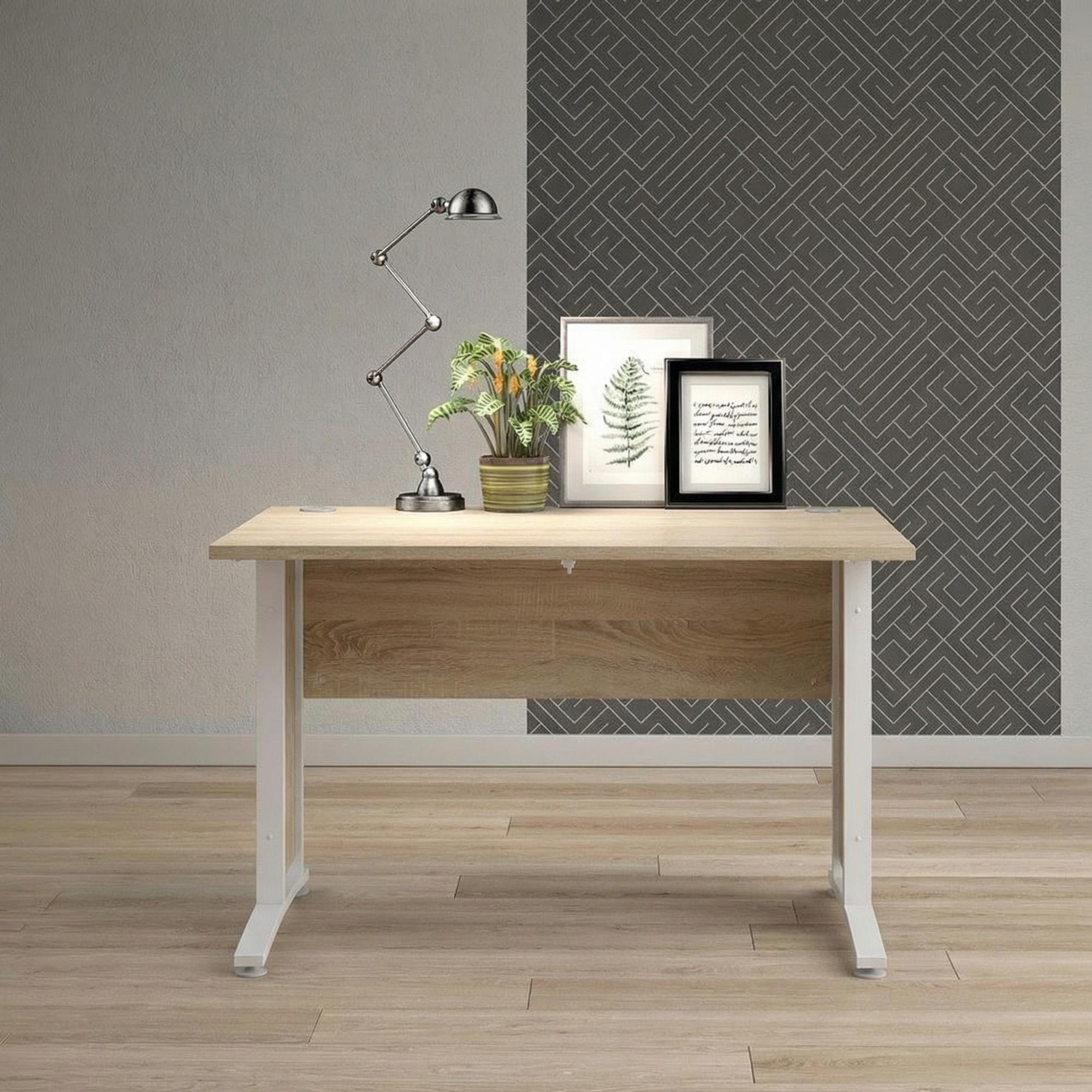 Prima Desk - 120cm - Oak and White