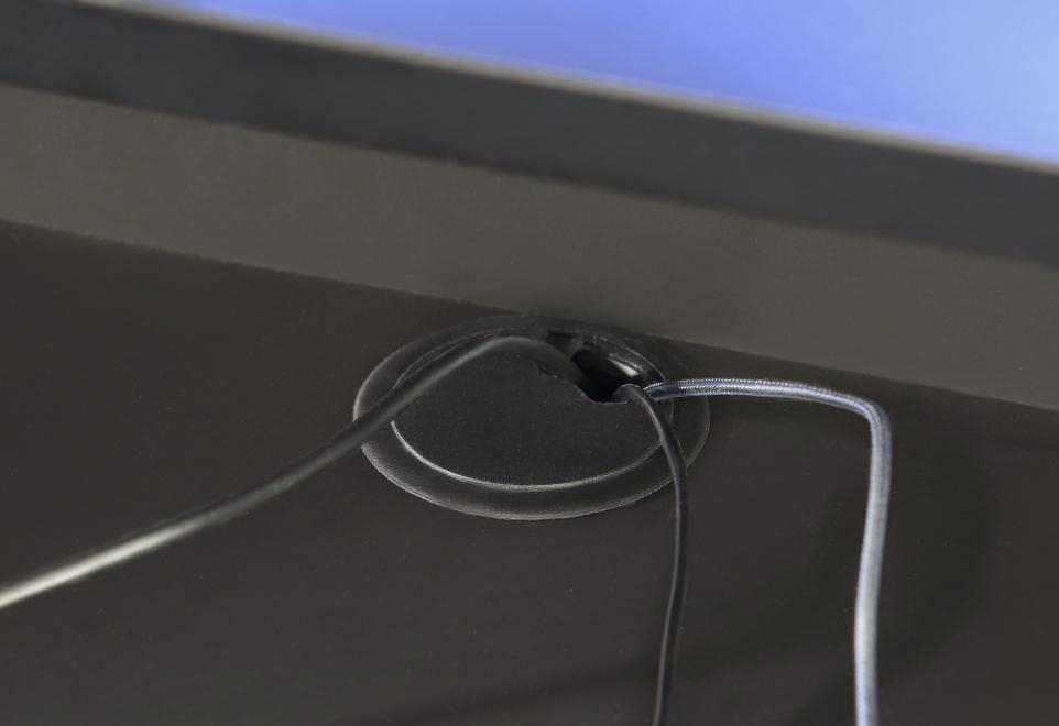 Tezaur Gaming Desk - LED Light - Black and Red