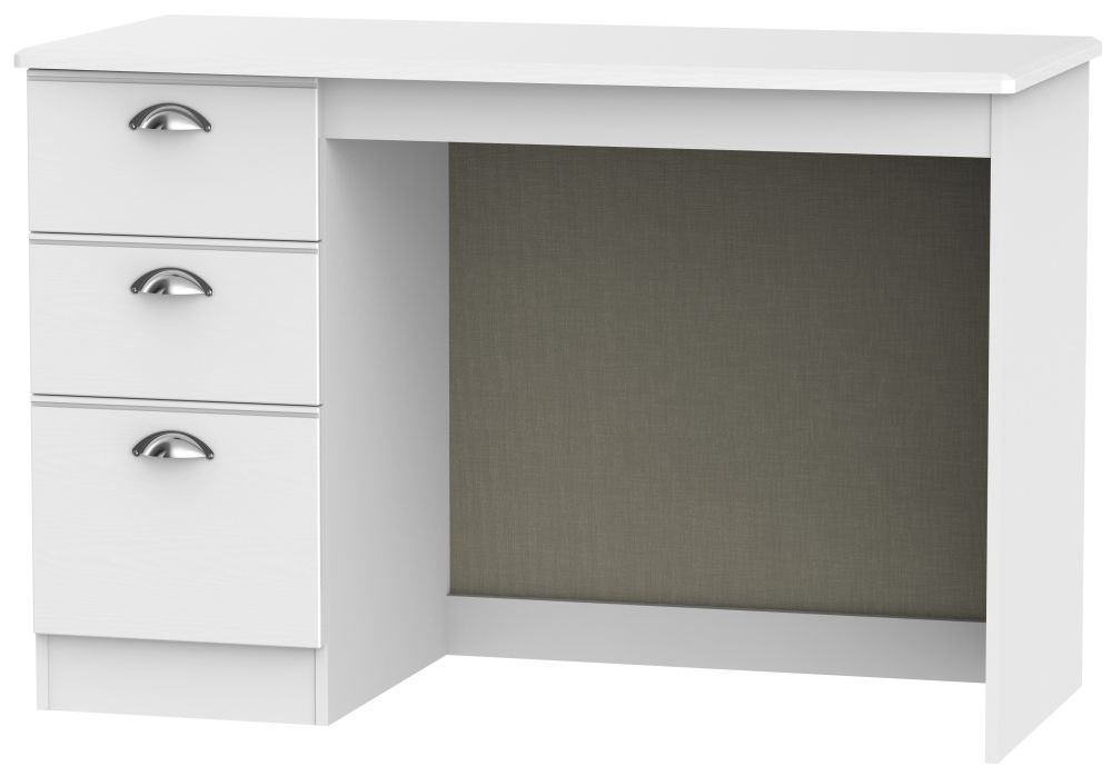 Victoria White 3 Drawer Desk