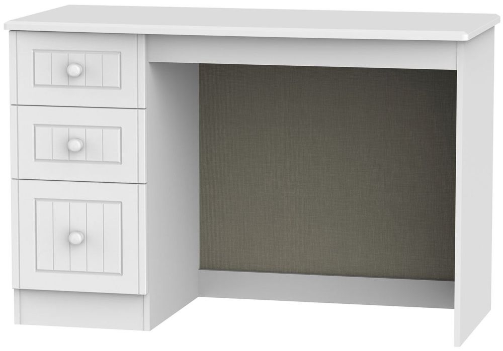 Warwick White 3 Drawer Desk
