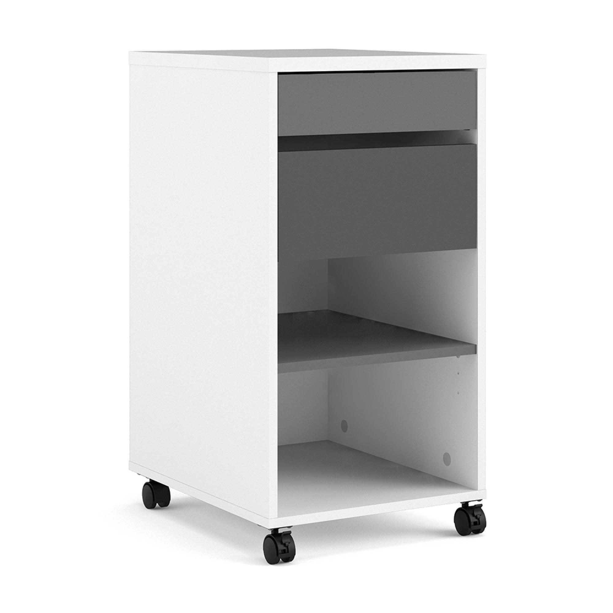 Function Plus File Cabinet - White and Grey