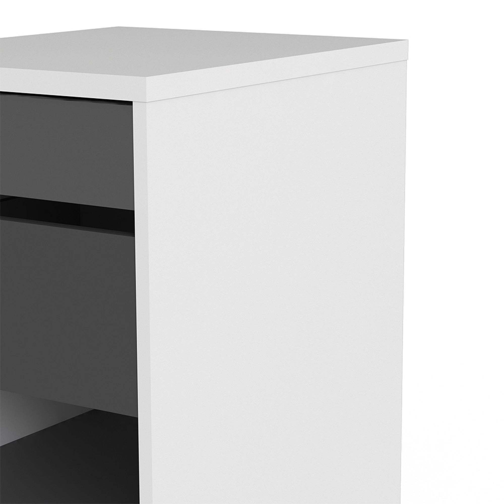 Function Plus File Cabinet - White and Grey