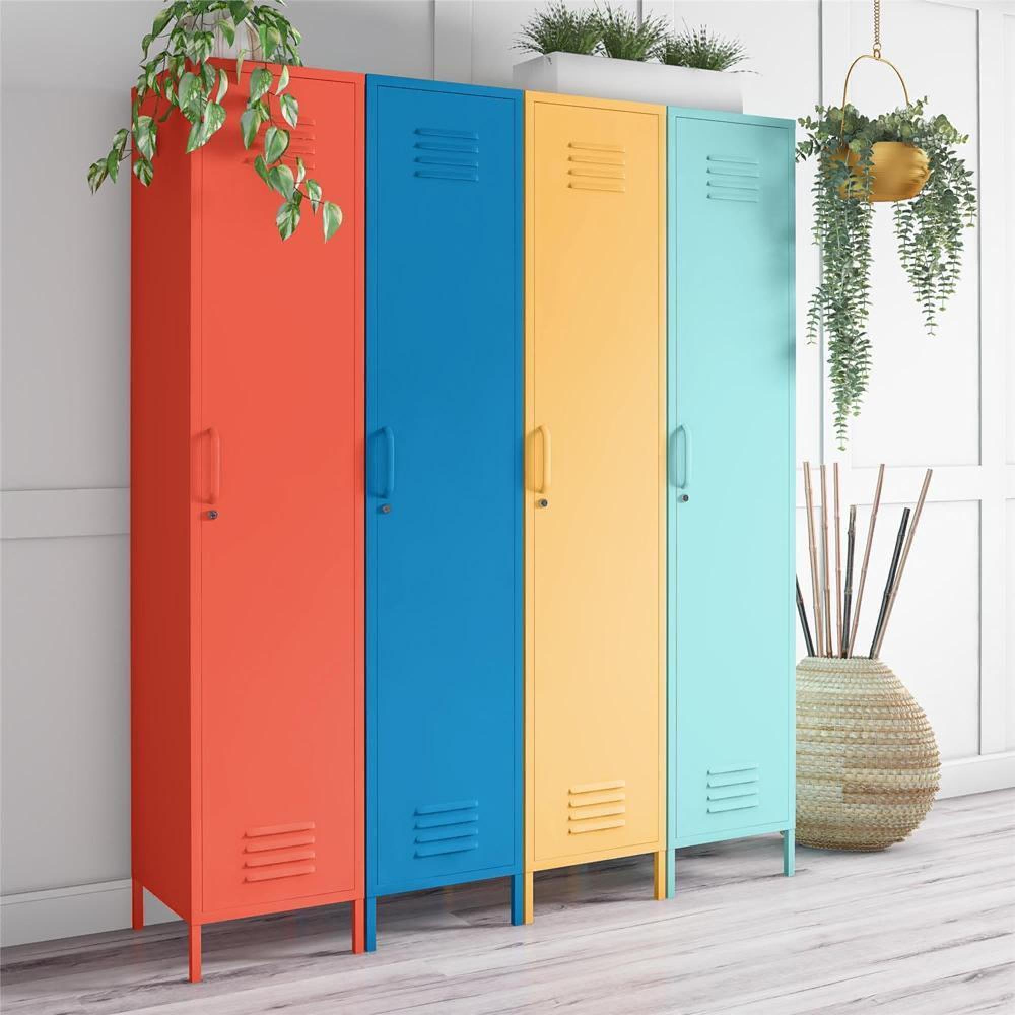 Novogratz Cache Tall Locker Storage Cabinet - Orange - 5244813COMNUK