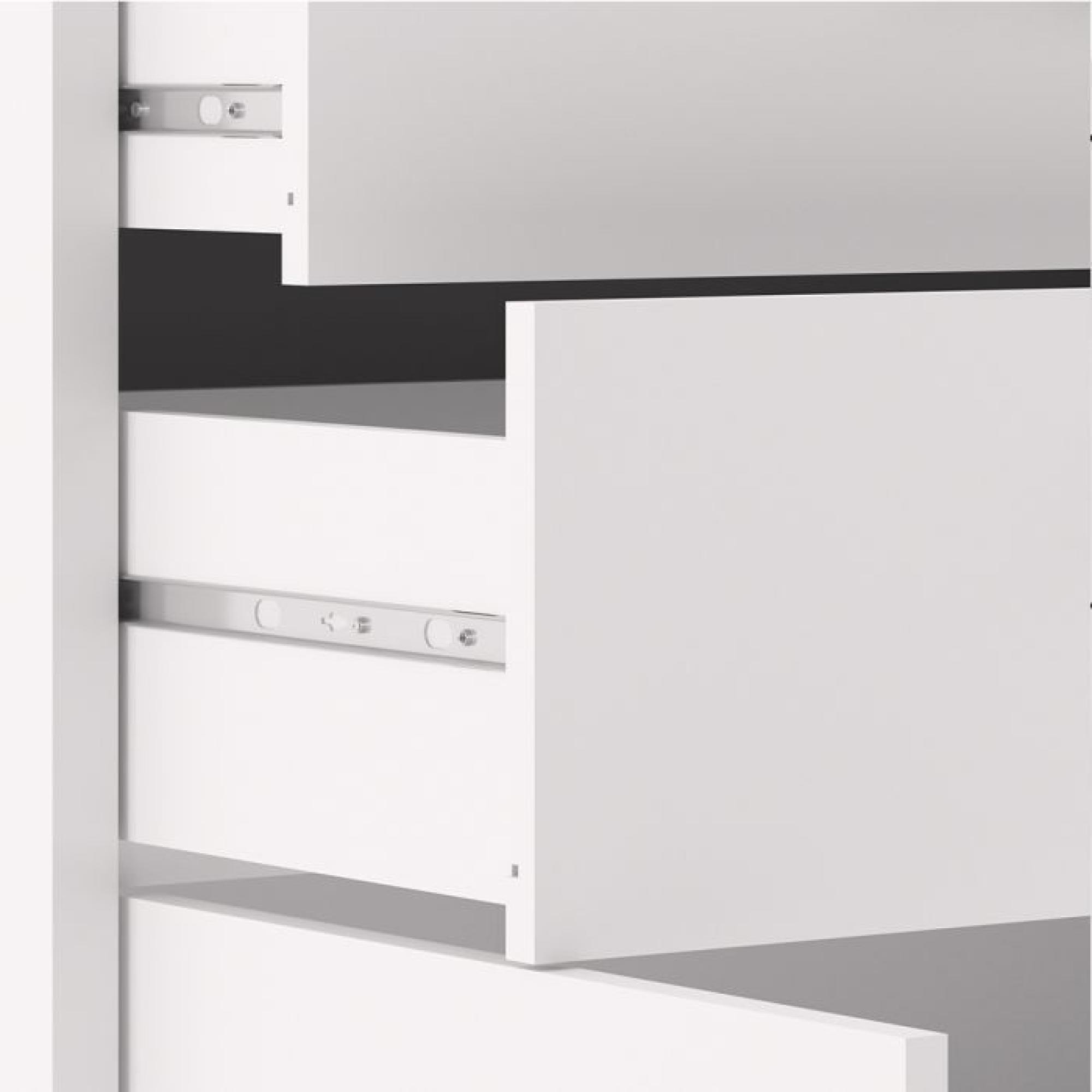 Prima White 2 Door 2 Drawer Filing Cabinet