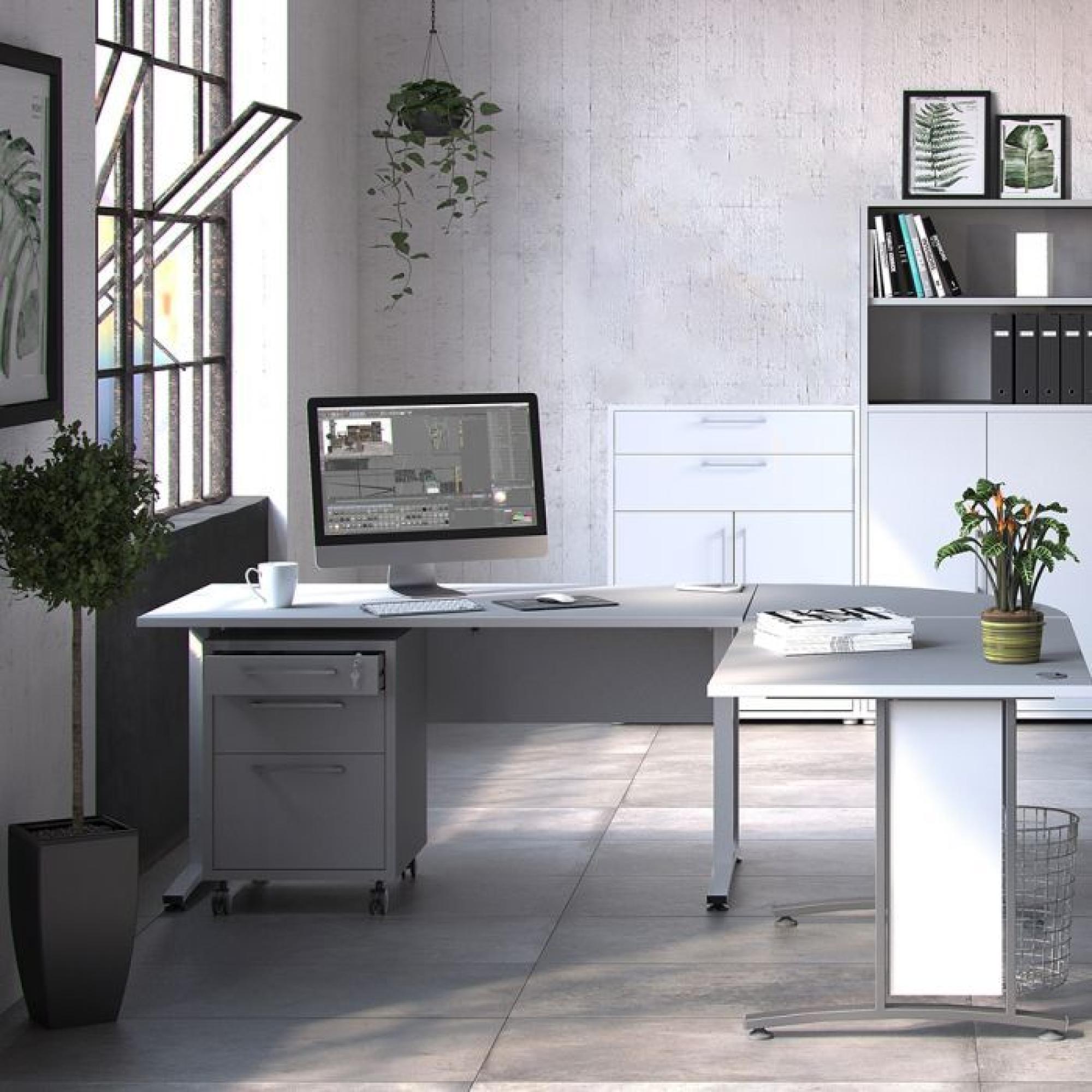 Prima White 2 Door 2 Drawer Filing Cabinet