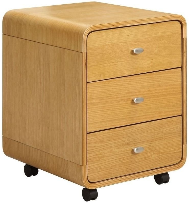 Jual Curve Oak 3 Drawer Pedestal PC201 3DR