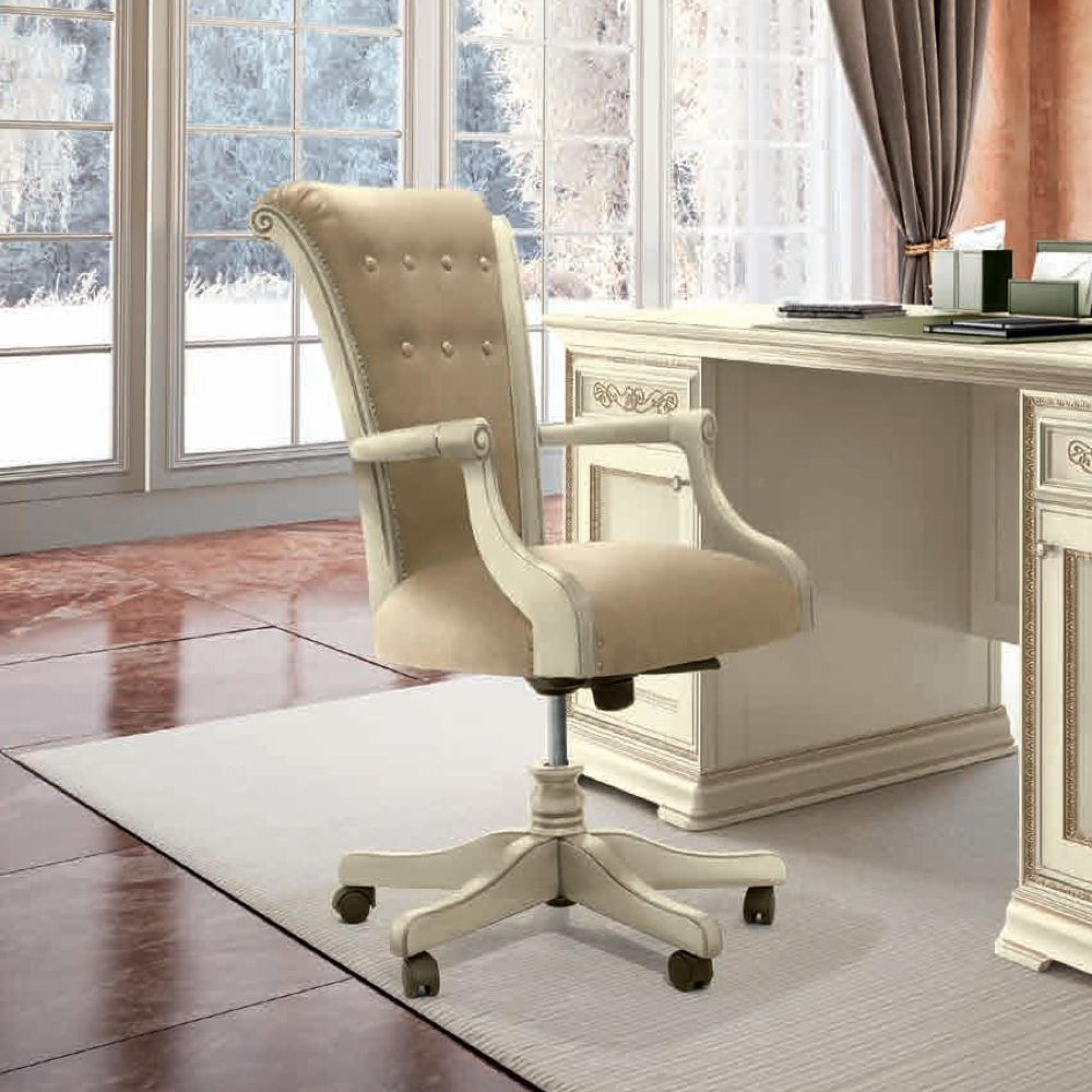 Torriani Home Office Swivel Armchair - Ivory
