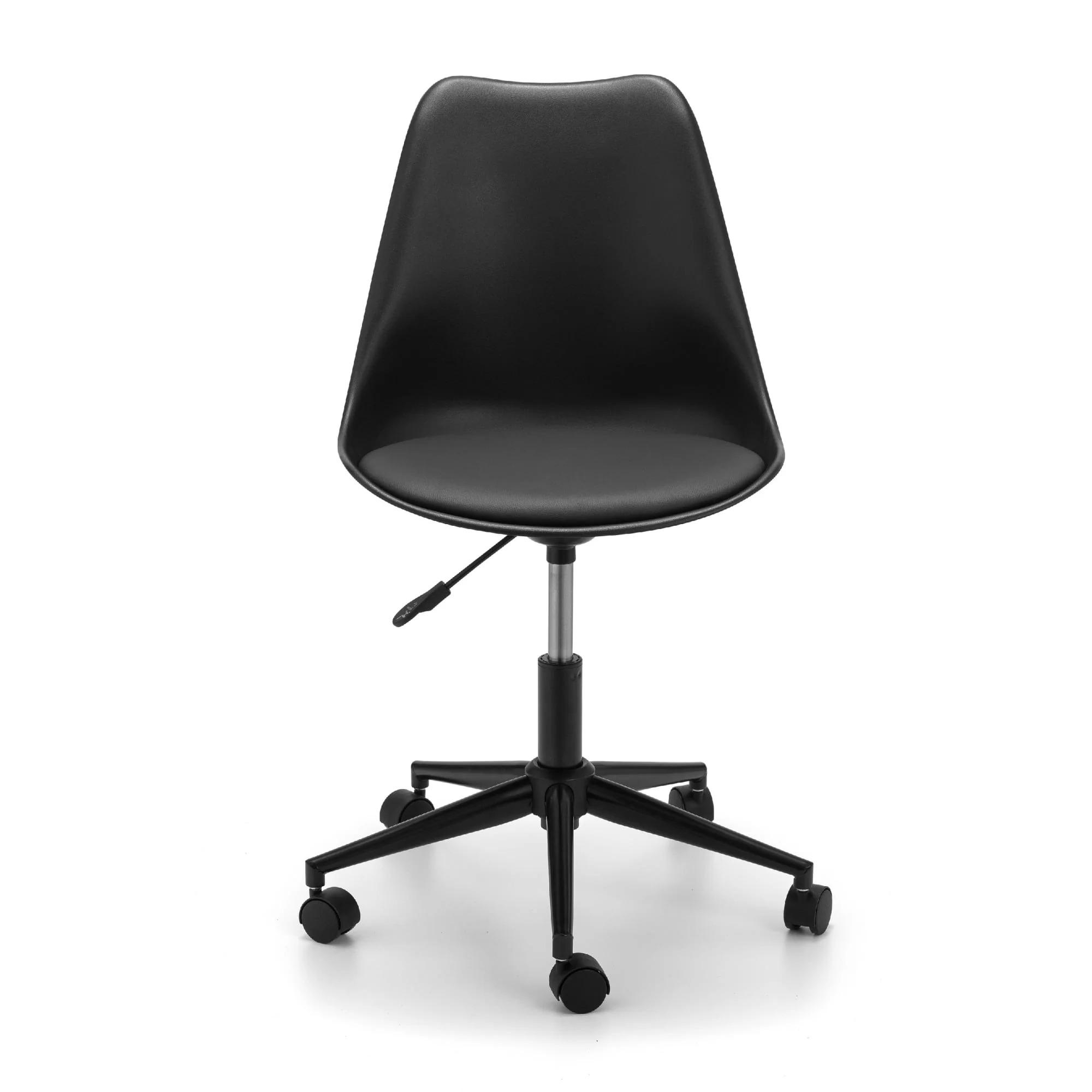 Erika Office Chair - Black Faux Leather