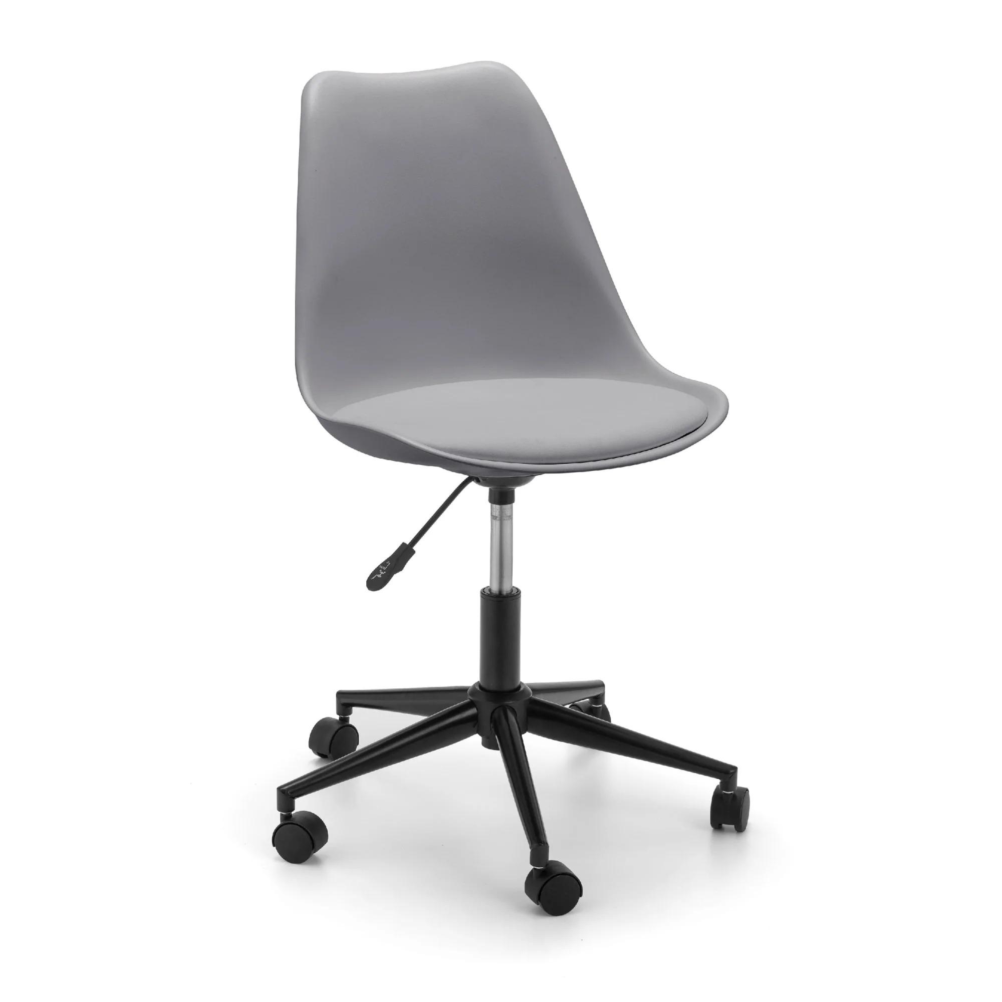 Erika Office Chair - Grey Faux Leather