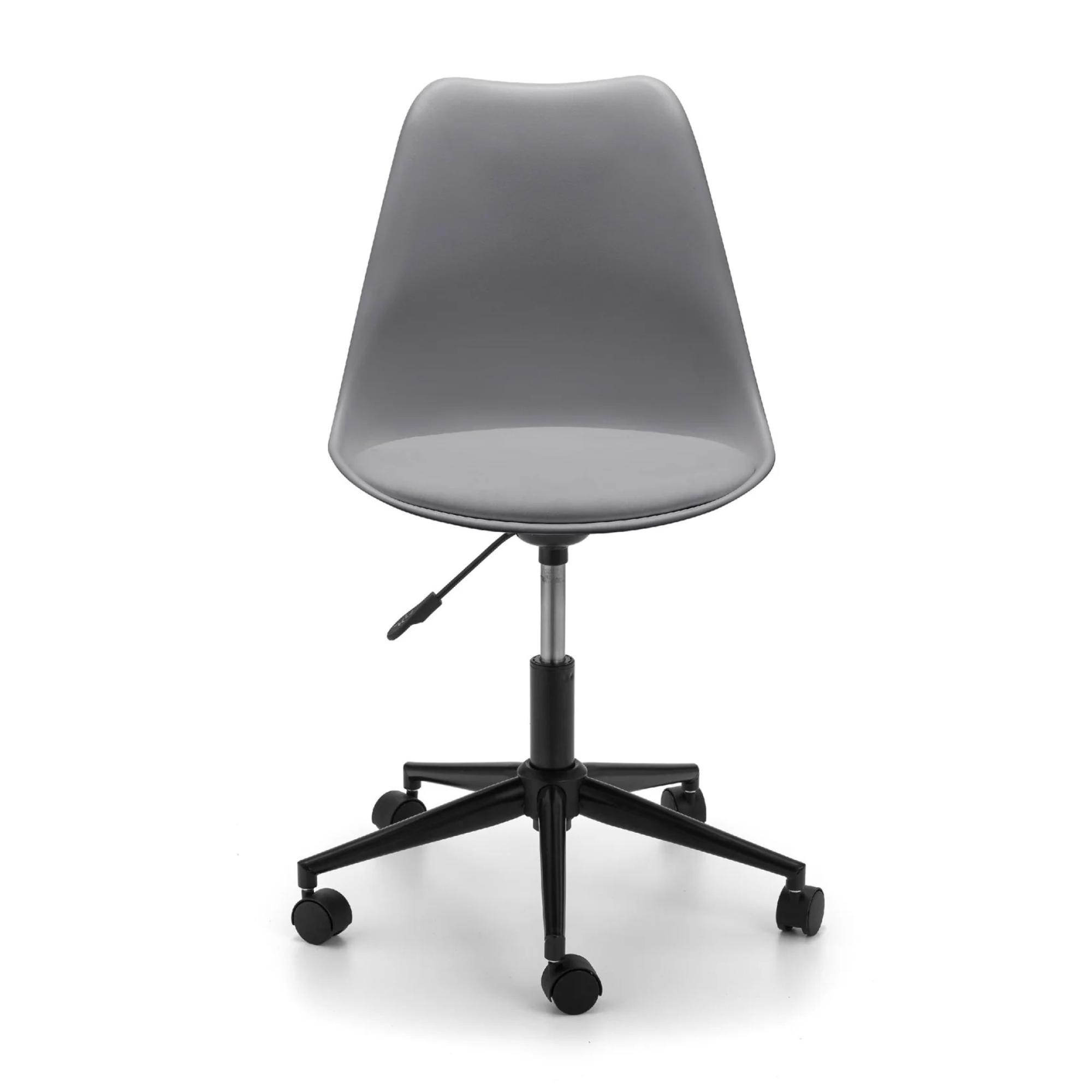 Erika Office Chair - Grey Faux Leather