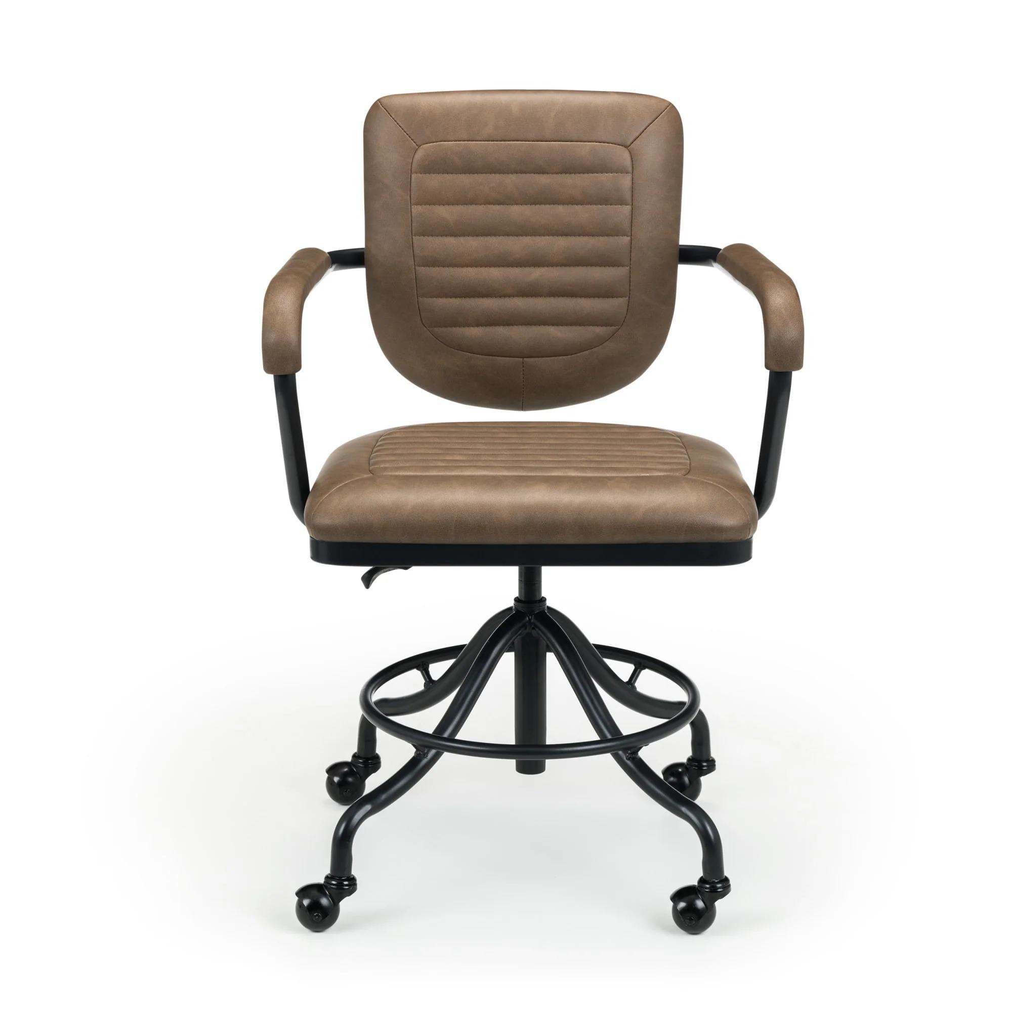 Gehry Office Chair - Brown Faux Leather