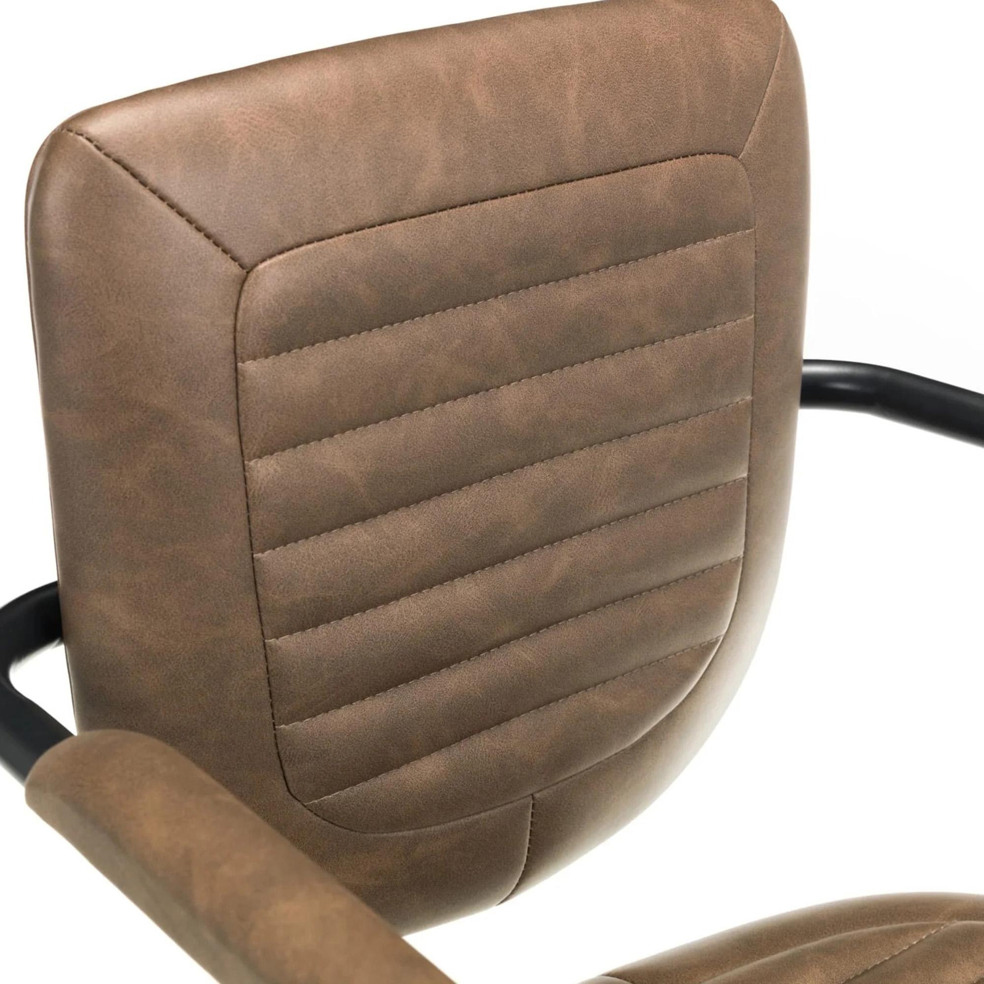Gehry Office Chair - Brown Faux Leather