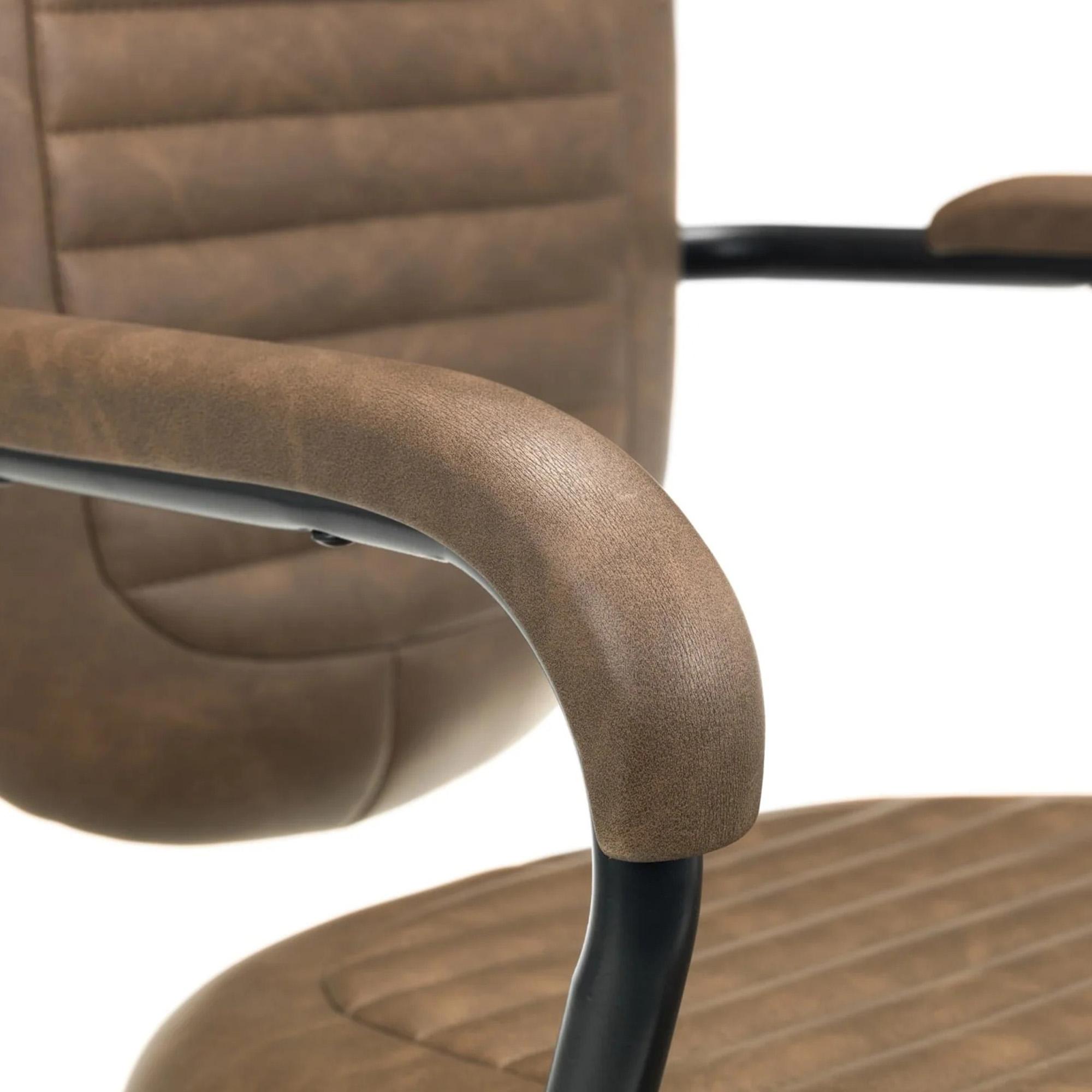 Gehry Office Chair - Brown Faux Leather