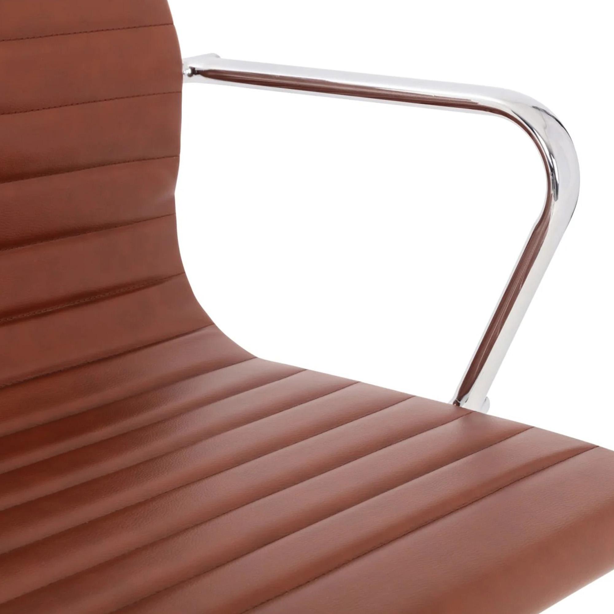 Gio Office Chair - Brown Faux Leather