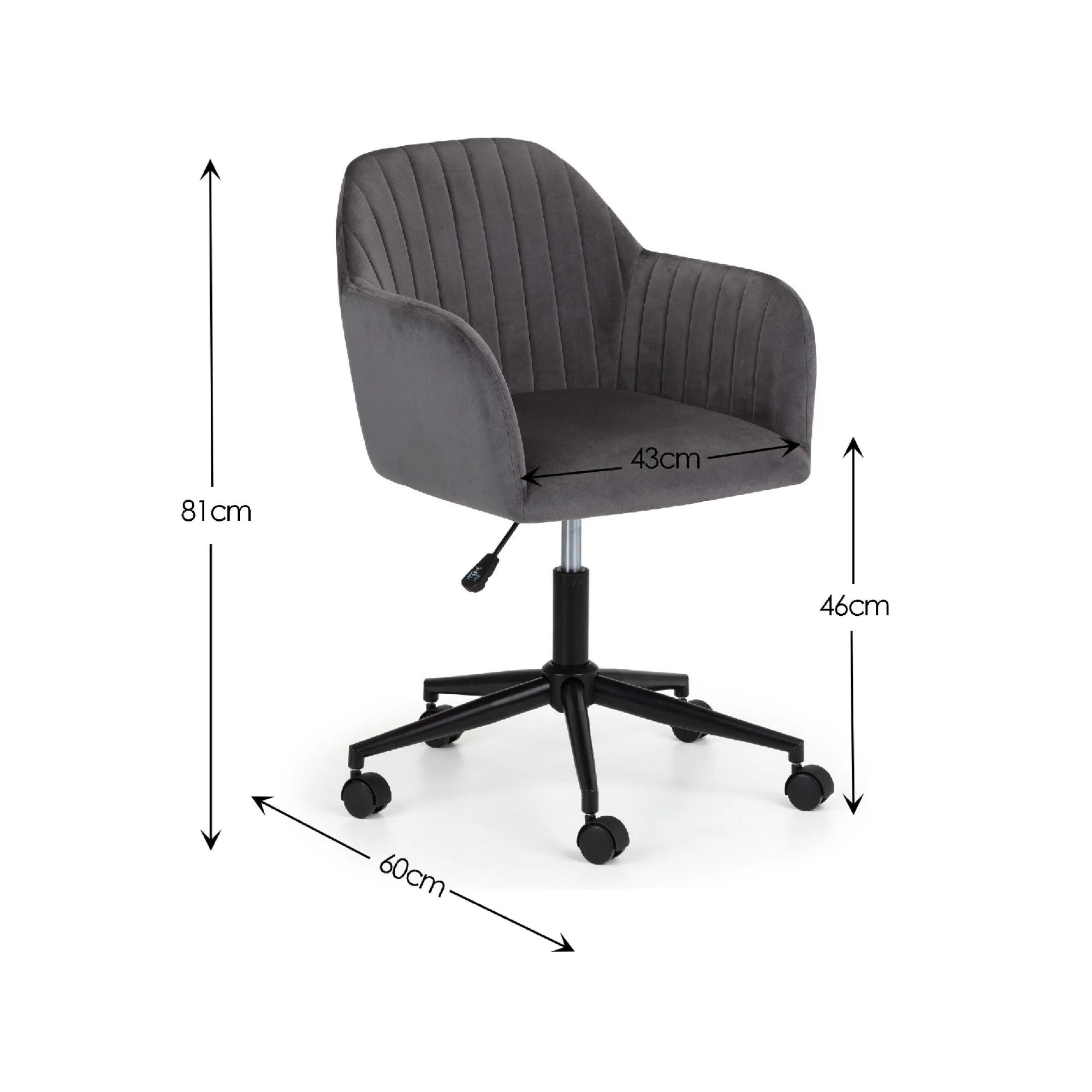Kahlo Office Chair - Grey Fabric
