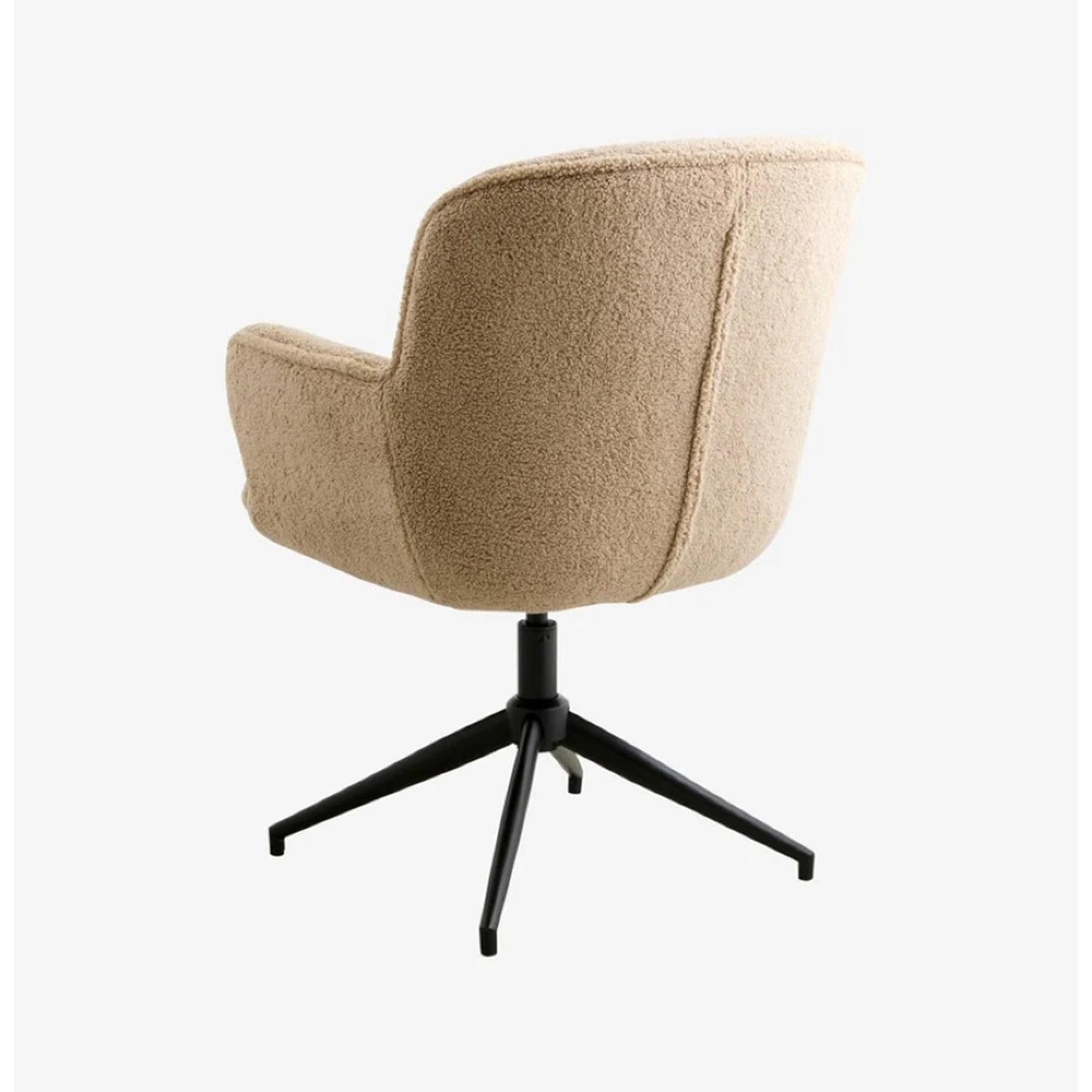 Lea Office Chair - Swivel - Boucle Fabric - Beige