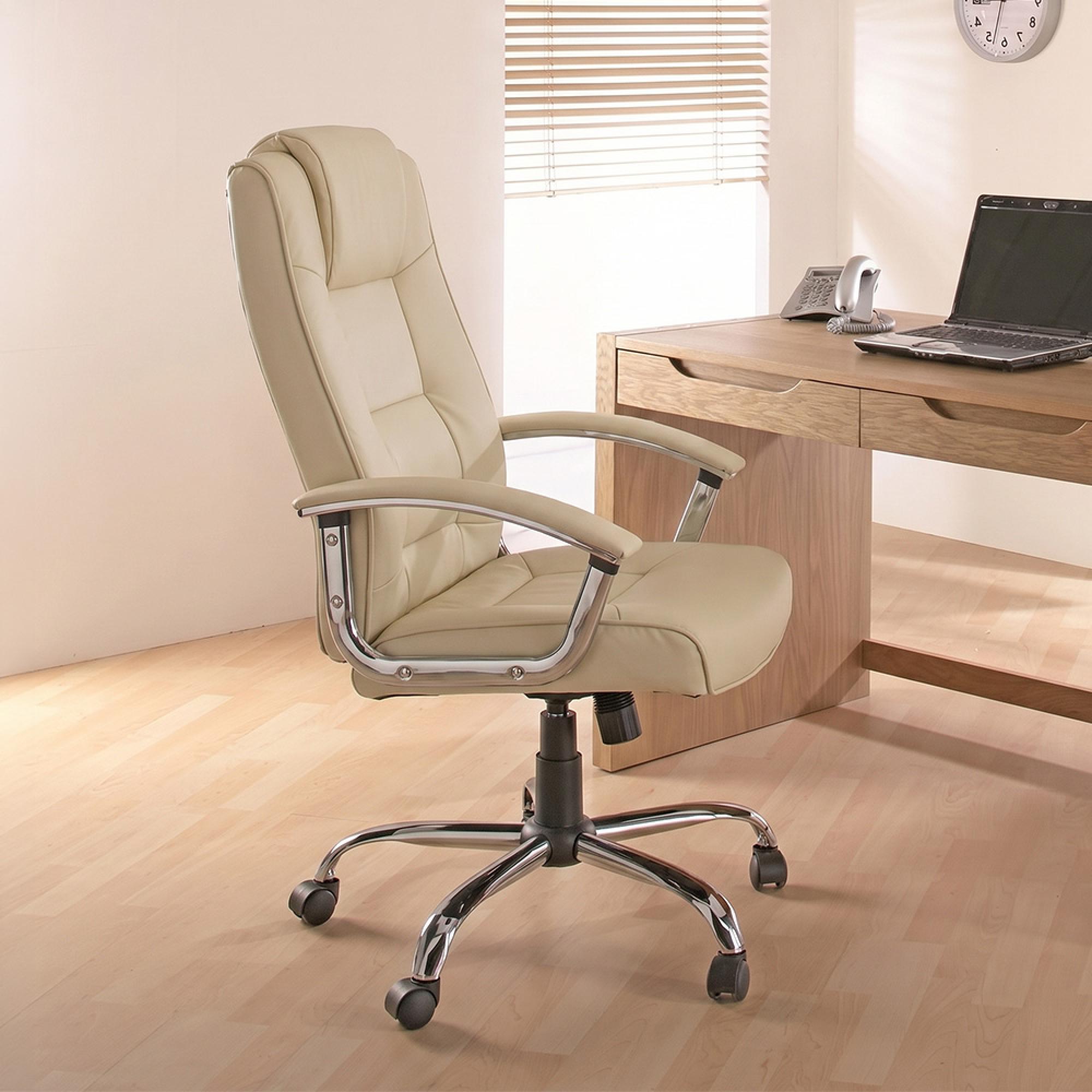 Houston Leather Chair - Cream - AOC4201A-L-CM