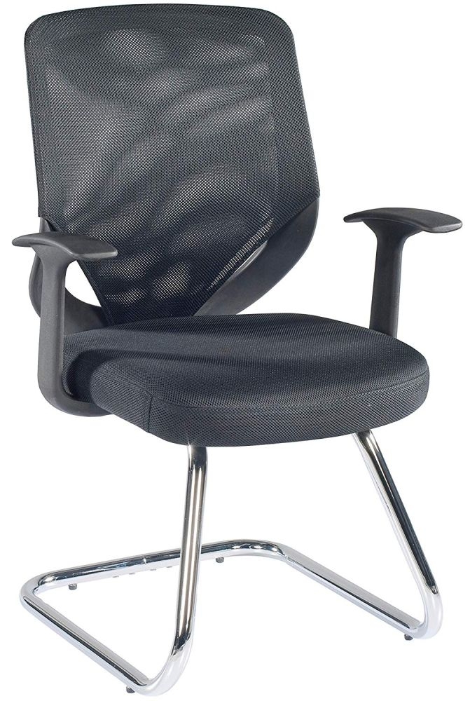 Atlanta Mesh Back Visitor Chair - Black - AOC9201-V-BLK