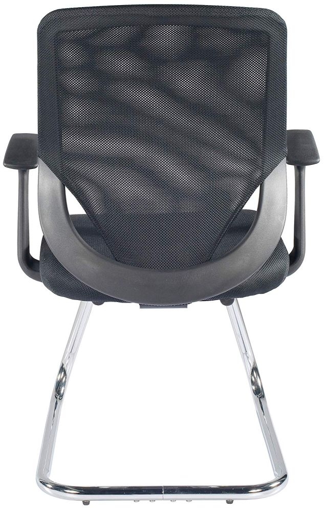 Atlanta Mesh Back Visitor Chair - Black - AOC9201-V-BLK