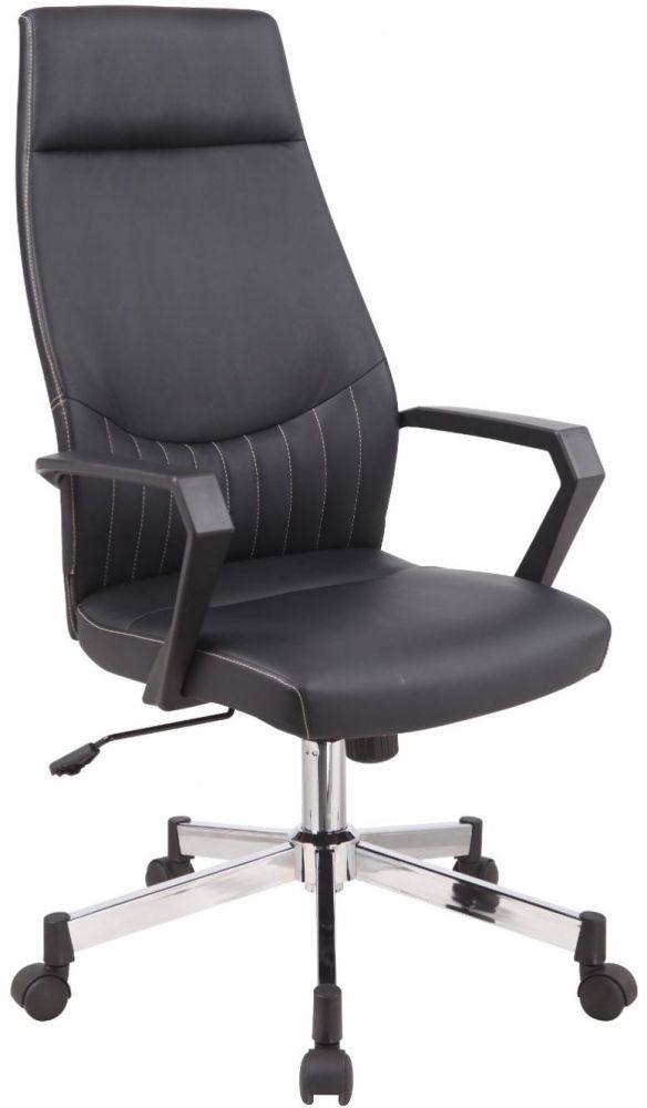 Brooklyn High Back Operator Desk Chair - Faux Leather - Black - AOC3122HB-BLK