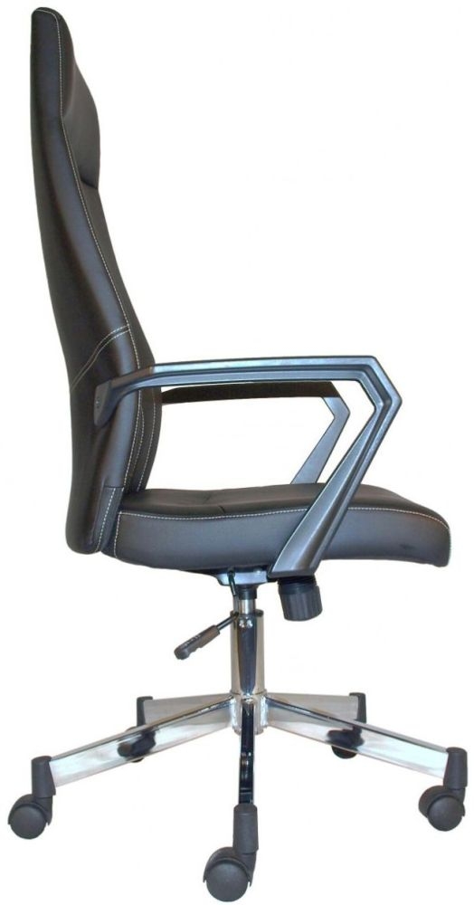 Brooklyn High Back Operator Desk Chair - Faux Leather - Black - AOC3122HB-BLK
