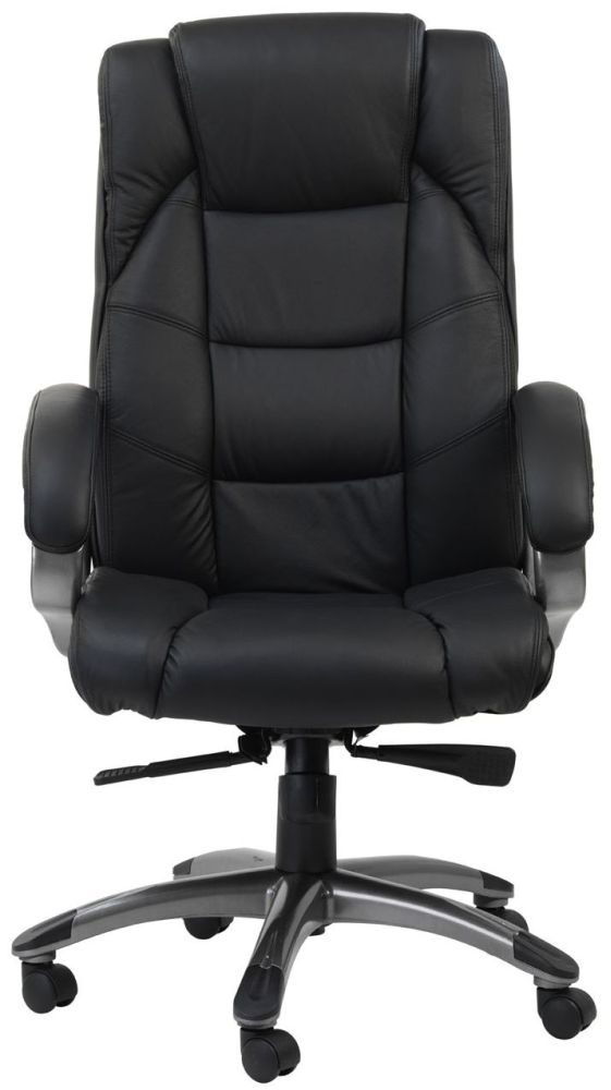 Norman Black Leather Executive Office Chair - AOC6332-L-BK