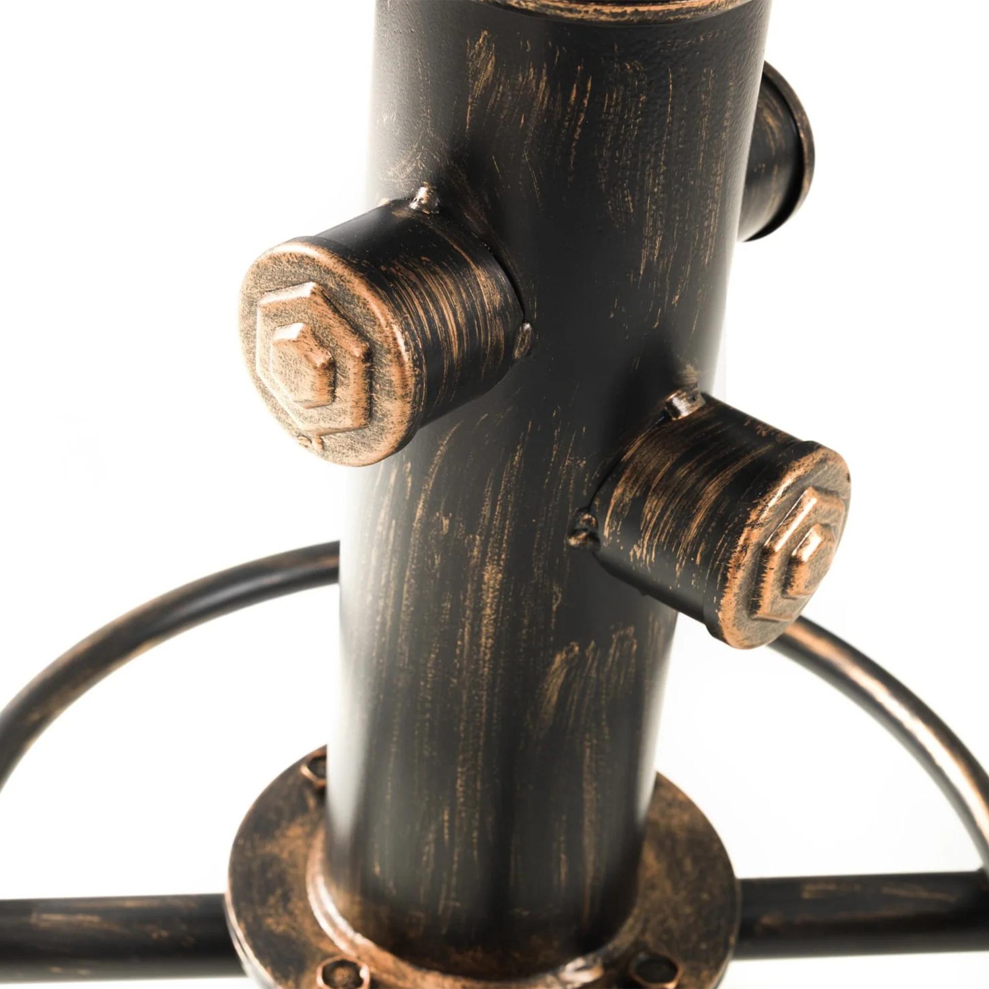 Rockport Round Barstool - Set of 2 - Rustic Elm - Industrial