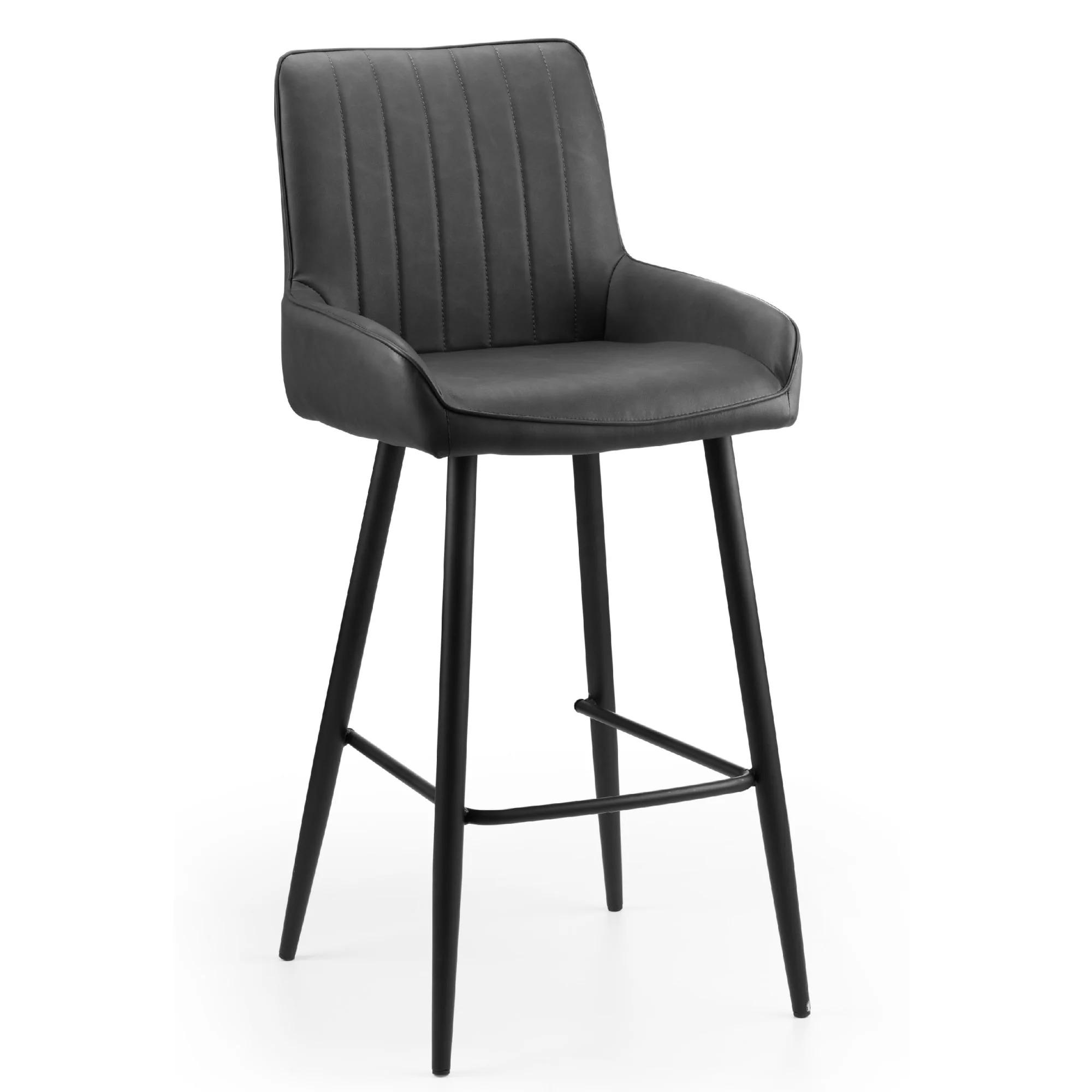 Soho Barstool with Back - Set of 2 - Black