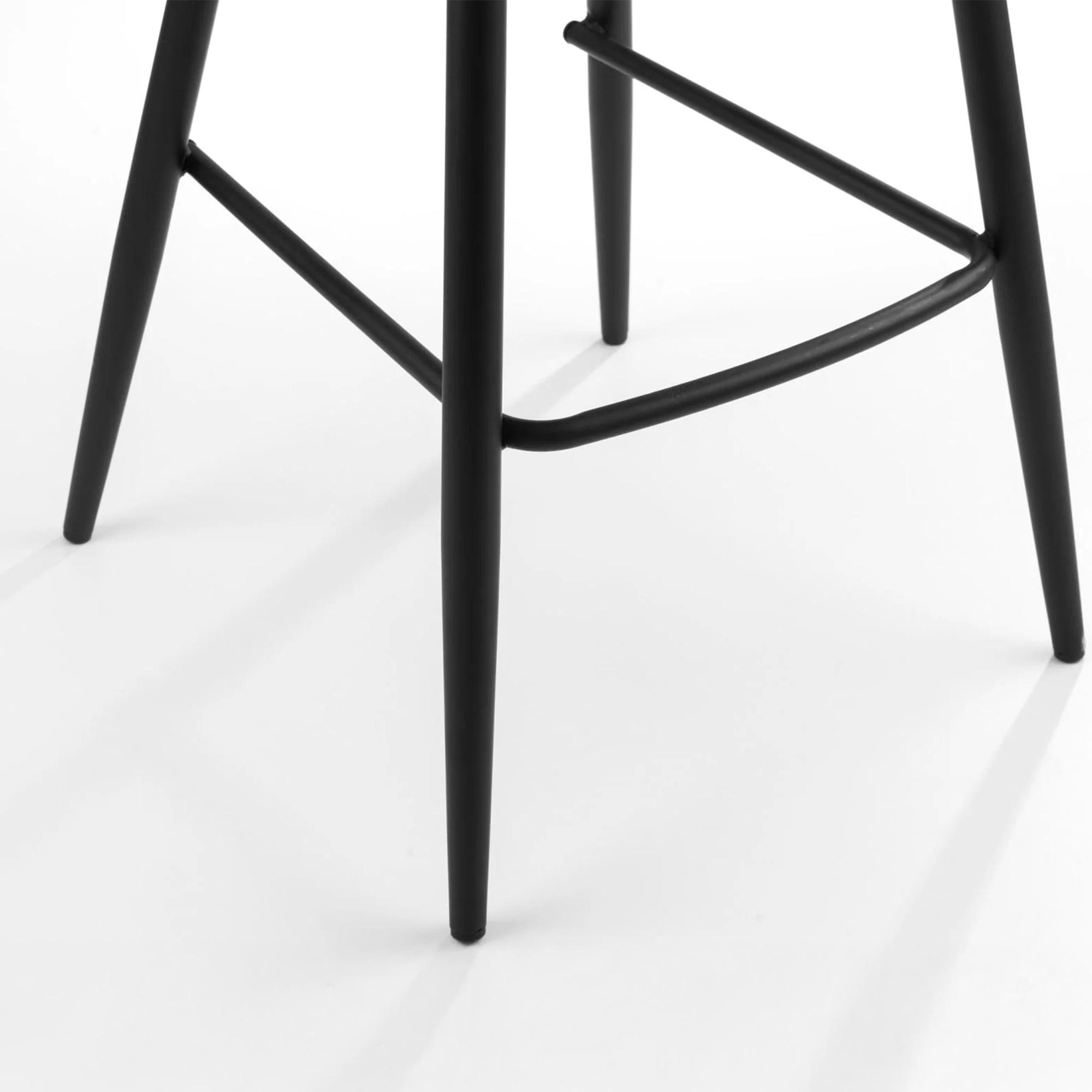 Soho Barstool with Back - Set of 2 - Black
