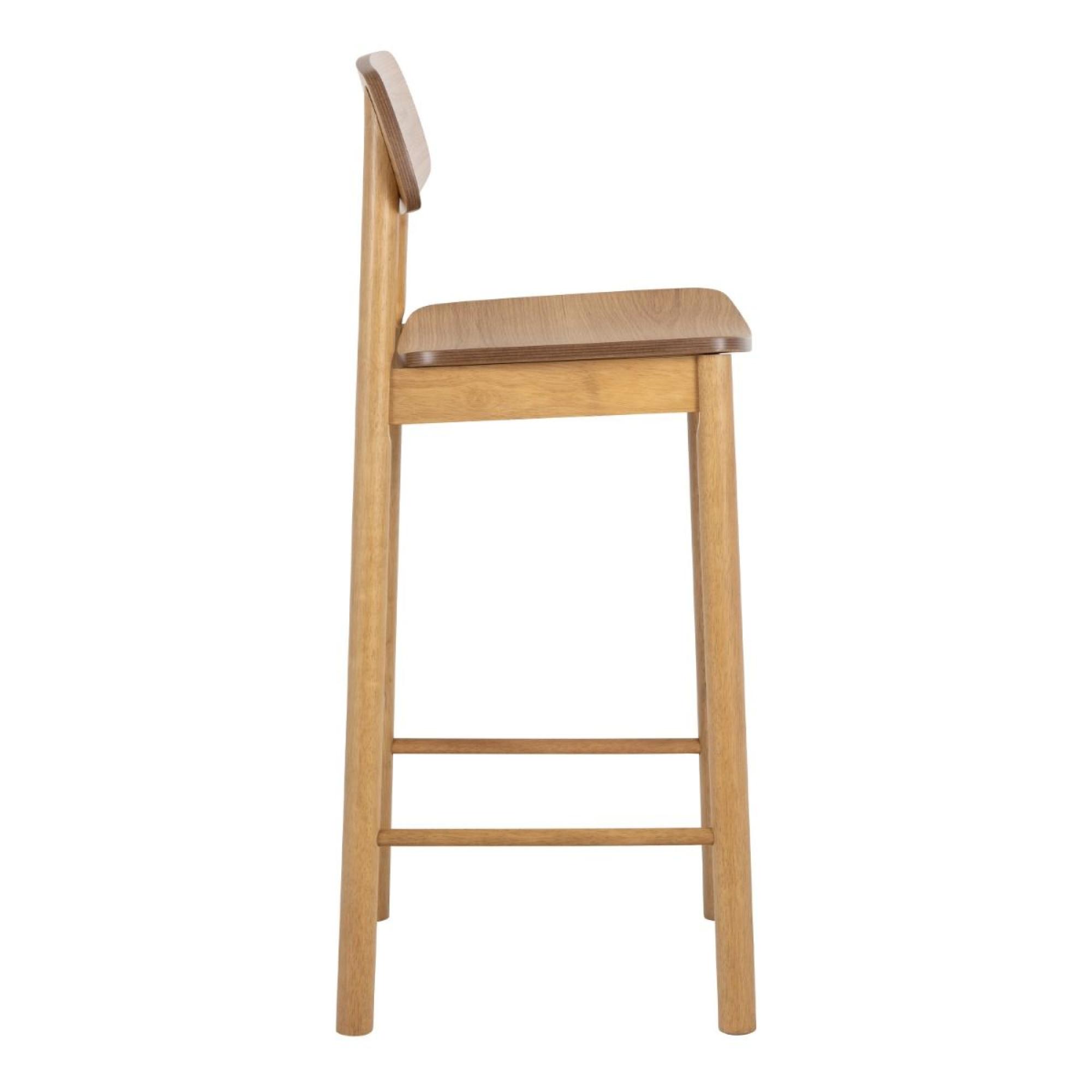 2 x Barlow Matt Oak Barstool