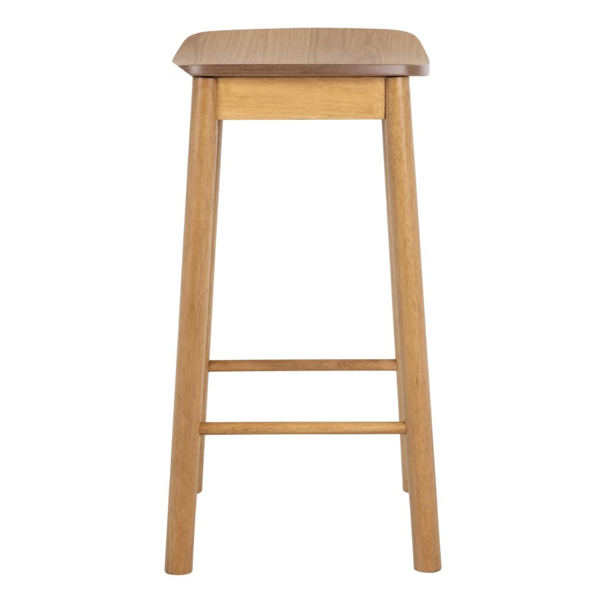 2 x Barlow Matt Oak Barstool Without Back