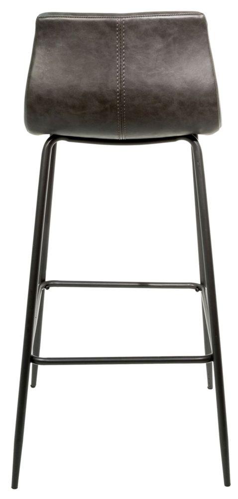 2 x Erlangen Grey Vintage Leather Barstool