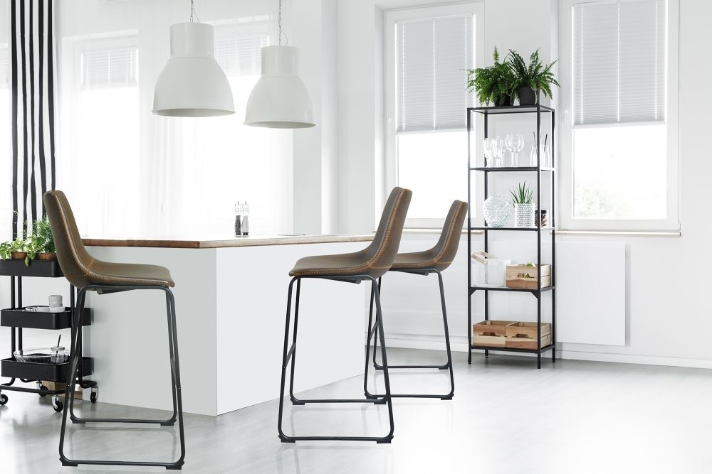 2 x Fremont Chestnut Vintage Leather Barstool